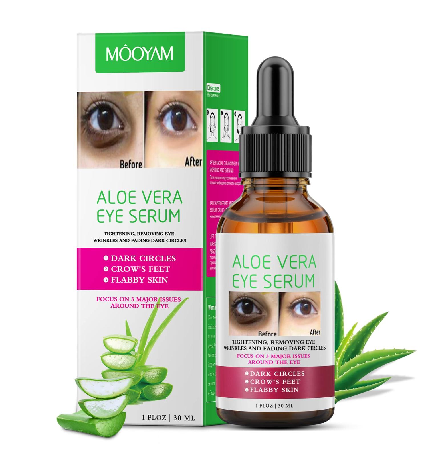 Aloe Vera Anti Aging Eye Serum | Dark Circle & Puffiness Treatment for Women - Buy Online on GoSupps.com