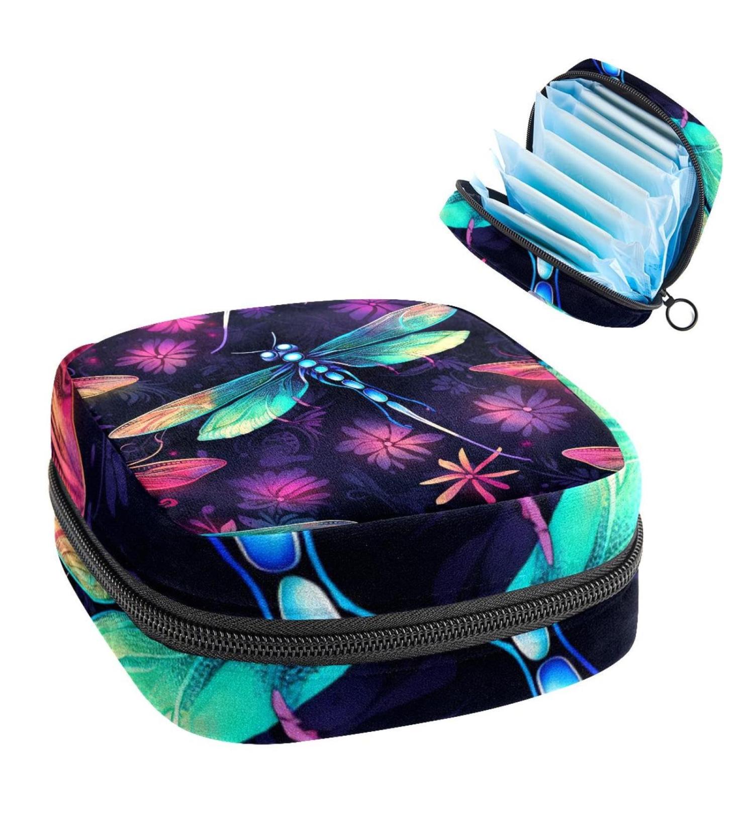 Anna Cowper Neon Flower Portable Period Pocket - Stylish Menstrual Cup & Tampon Bag for Women and Teens - Multicolored Bandage Storage Holder - Buy Online on GoSupps.com