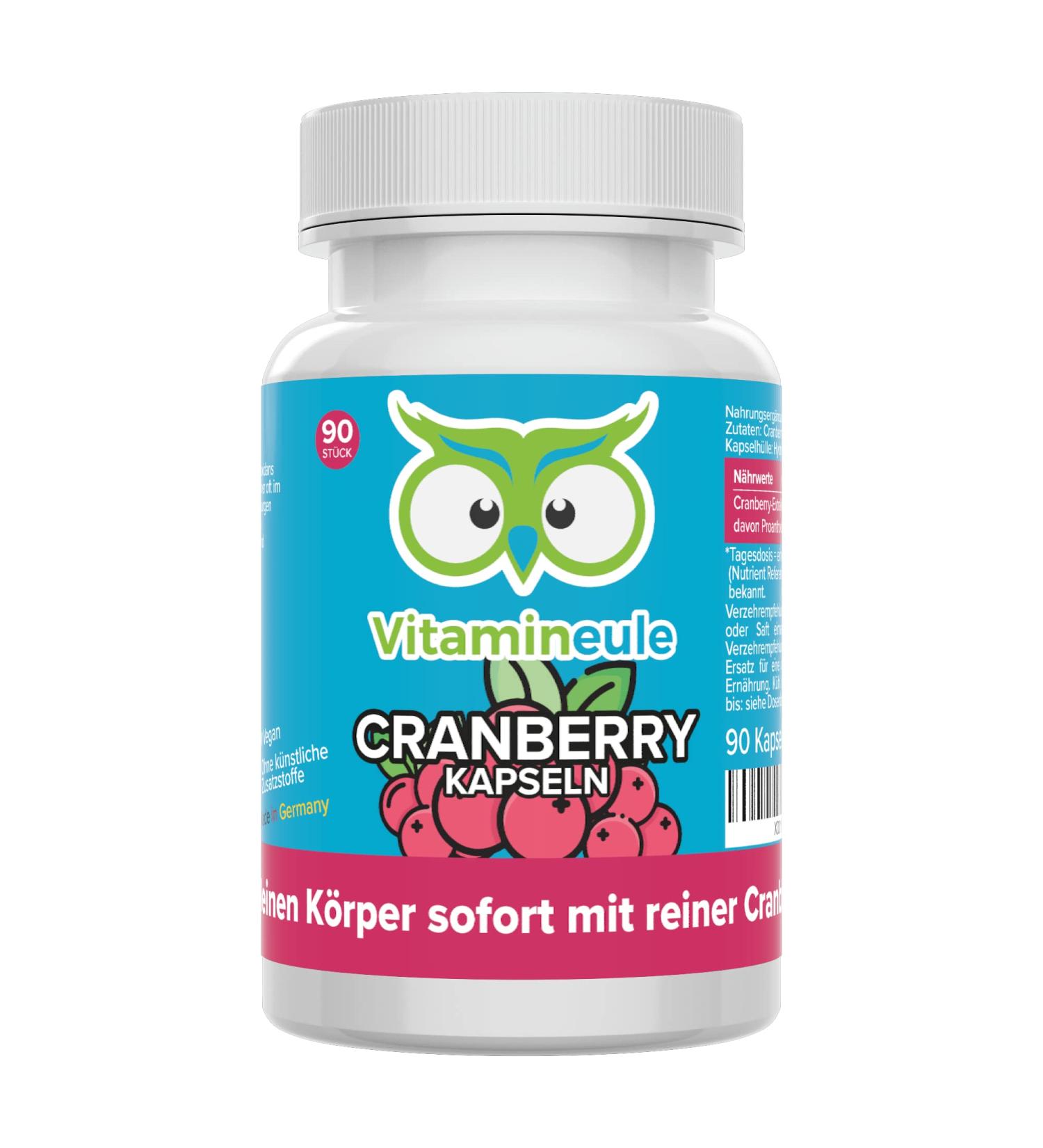 High-Dose Cranberry Capsules 250 mg | 62 mg OPC | Vegan & Additive-Free | Quality from Germany | Supports Bladder & Urinary Health | Strong Antioxidant | Lab Tested - Buy Online on GoSupps.com