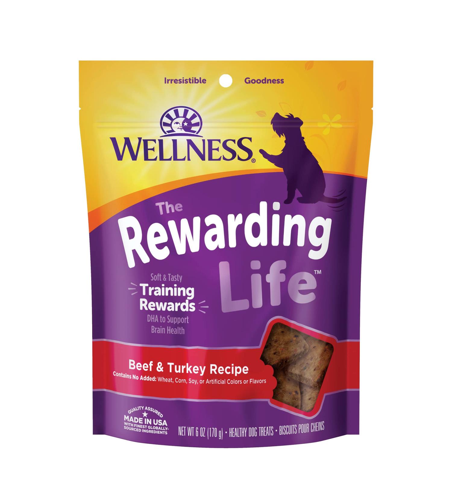 Wellness Soft & Chewy Dog Treats - Beef & Turkey Flavor | Healthy Rewards - Buy Online on GoSupps.com
