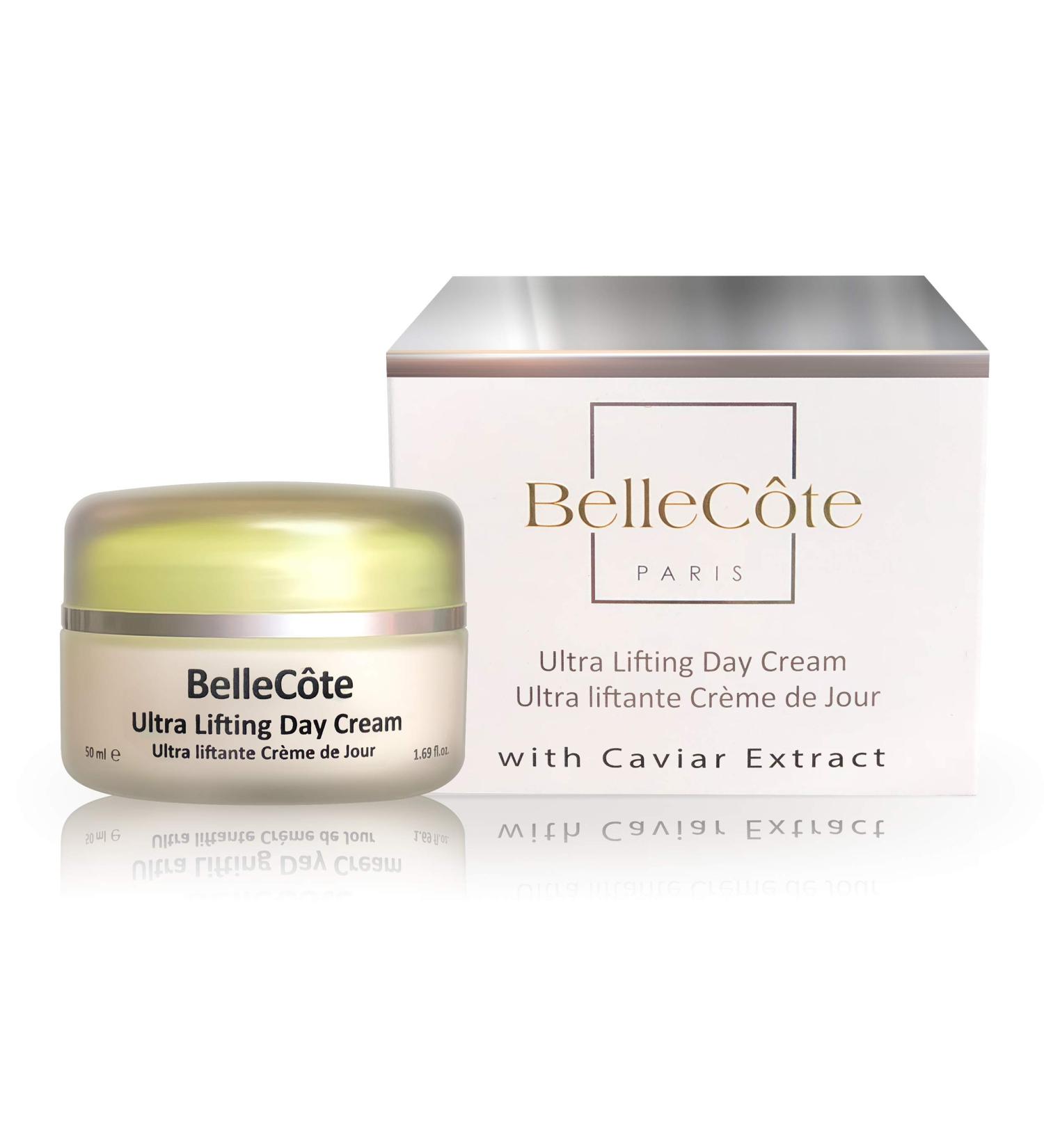 BelleC te Paris Caviar Ultra Lifting Day Cream - Anti Aging with Hyaluronic Acid Peptides & Avocado Oil | Boosts Collagen Synthesis & Reduces Lines and Wrinkles | For Dehydrated Face Skin 1.6 fl oz - Buy Online on GoSupps.com