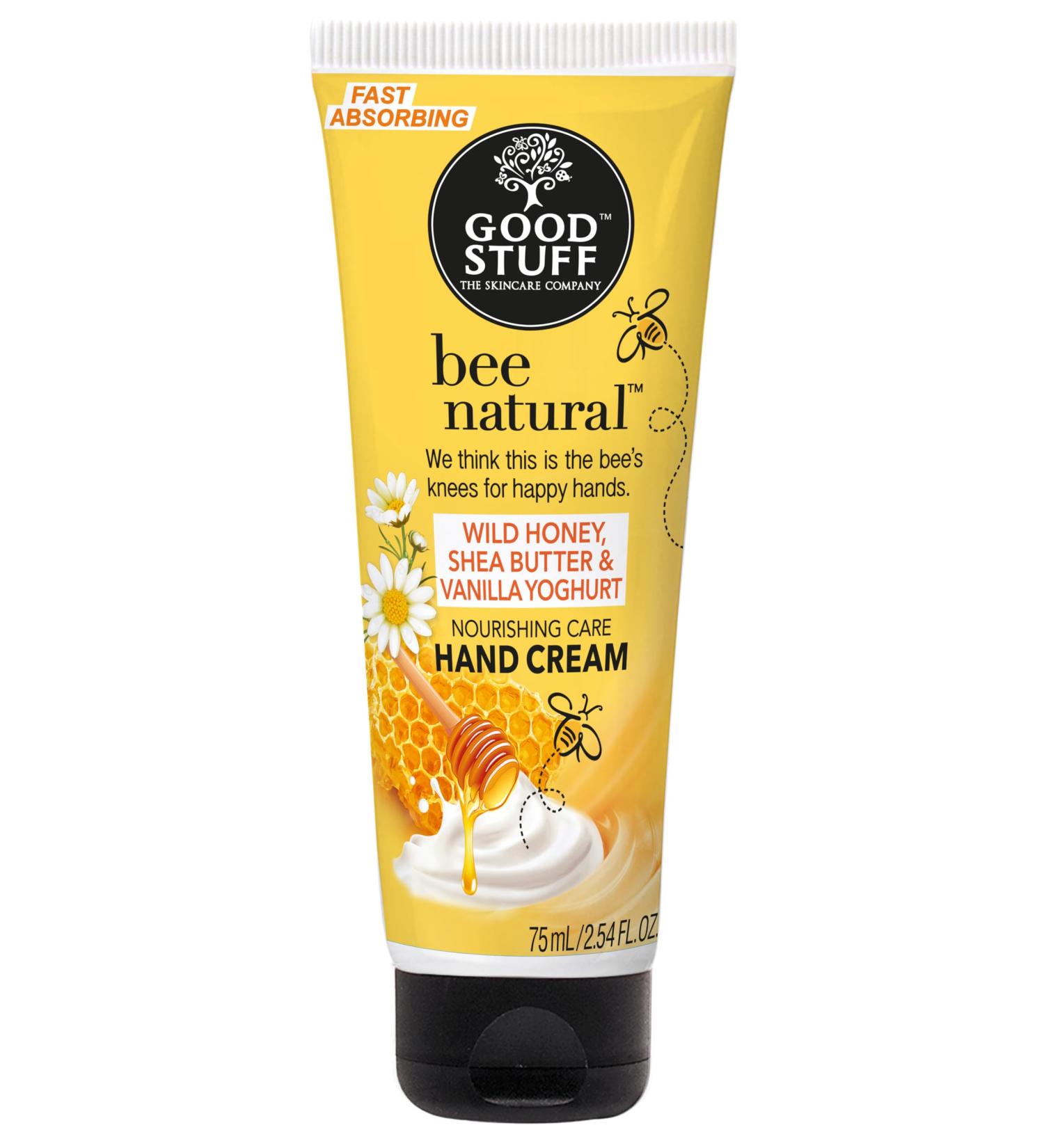 Good Stuff Bee Natural Hand Cream - Nourishing Dry Skin with Wild Honey & Shea Butter | 2.5 Fl Oz - International Shipping Available - Buy Online on GoSupps.com