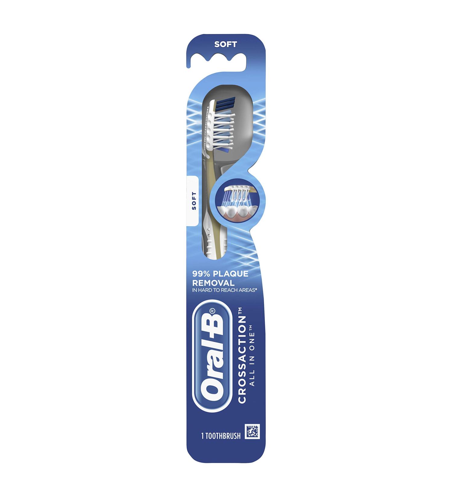 Oral-B CrossAction All In One Manual Toothbrush Soft - 1 Count - Buy Online on GoSupps.com
