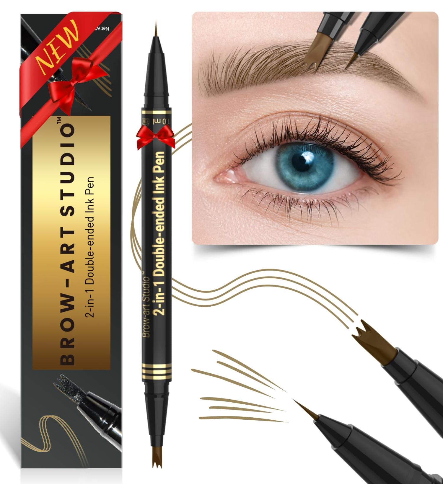 iMethod Microblading Eyebrow Pencil - 2-in-1 Dual-Ended Light Brown Pencil with Micro Fork Tip & Brush for Natural Brows - Buy Online on GoSupps.com