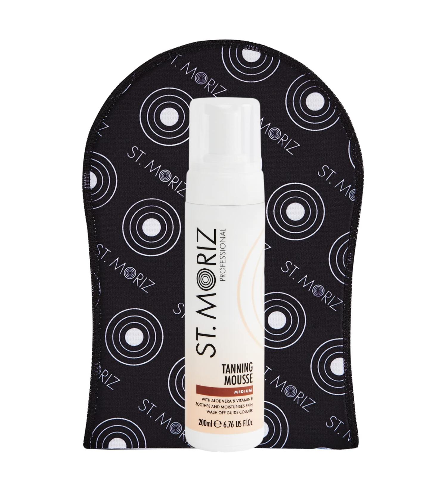 St. Moriz Self-Tanning Mousse & Mitt Set - Medium Natural Bronzer - Buy Online on GoSupps.com