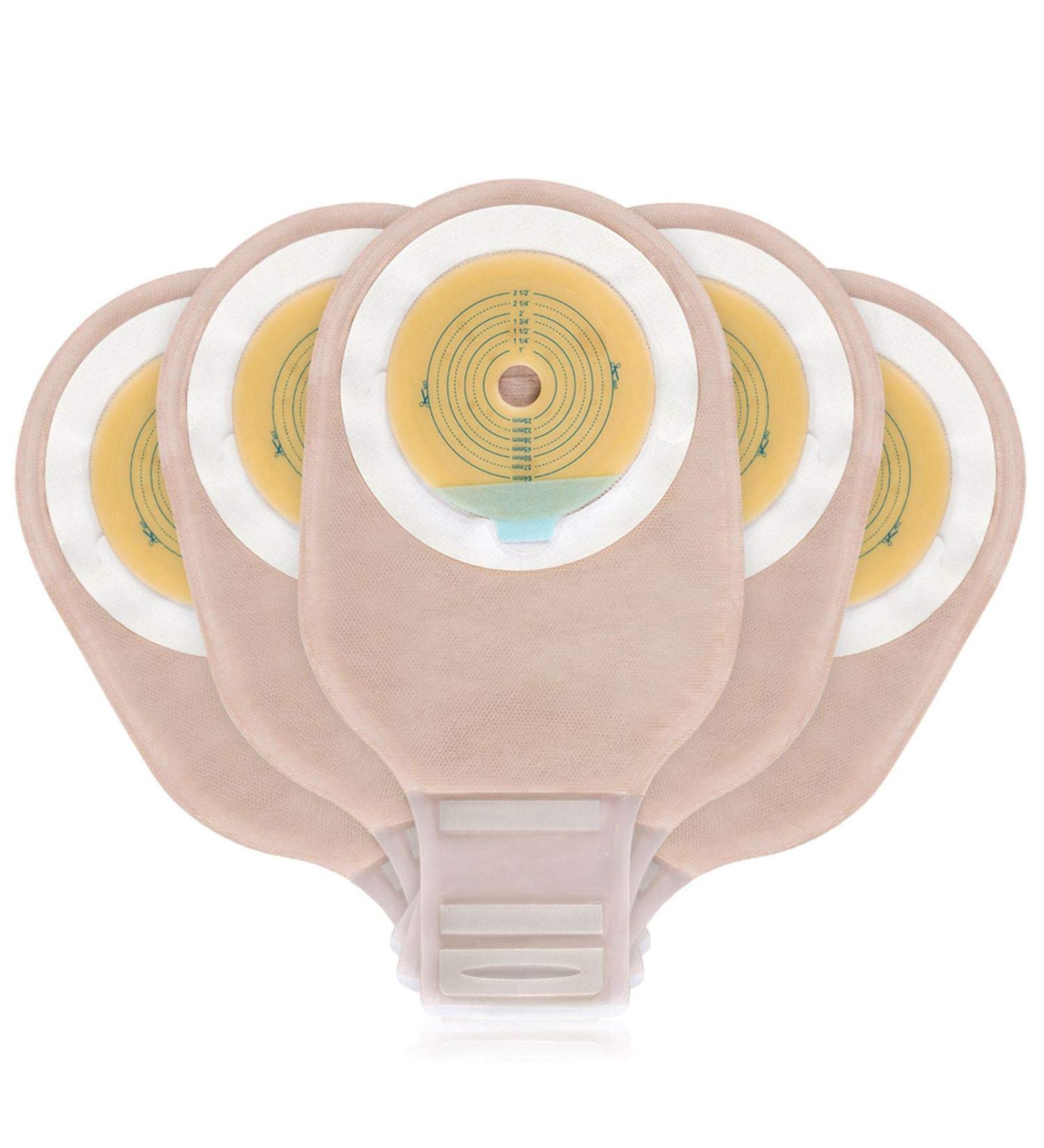 Carbou 20 PCS Colostomy Bags - One Piece Drainable Ostomy Pouch for Ileostomy Stoma Care - Cut-to-Fit, 20 Count - Buy Online on GoSupps.com