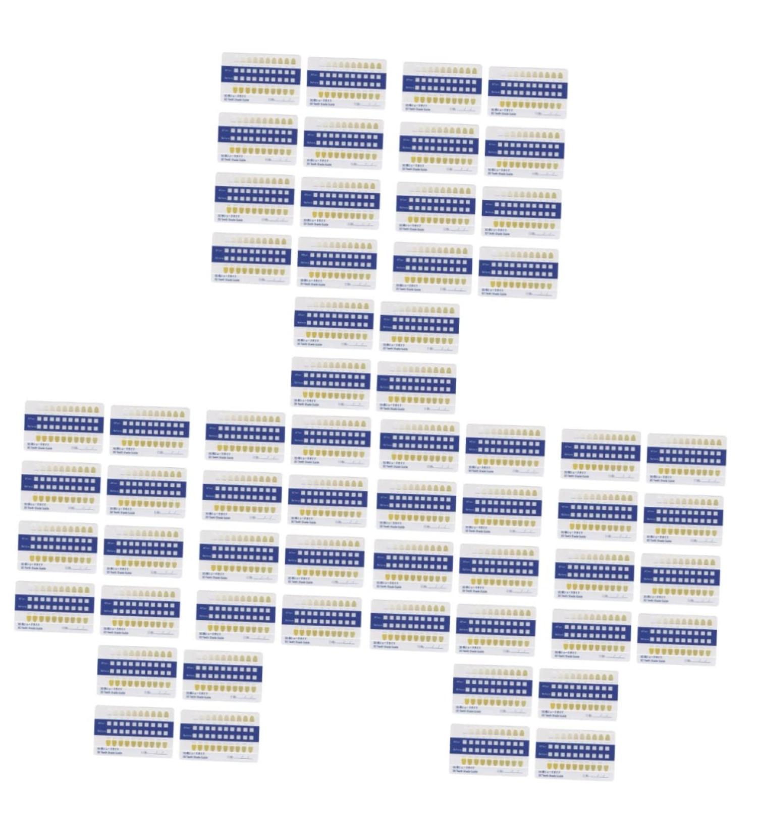 PartyKindom 120-Piece Tooth Color Card Set | 3D PVC Color Cards - White | Ideal for Events & Parties - Buy Online on GoSupps.com