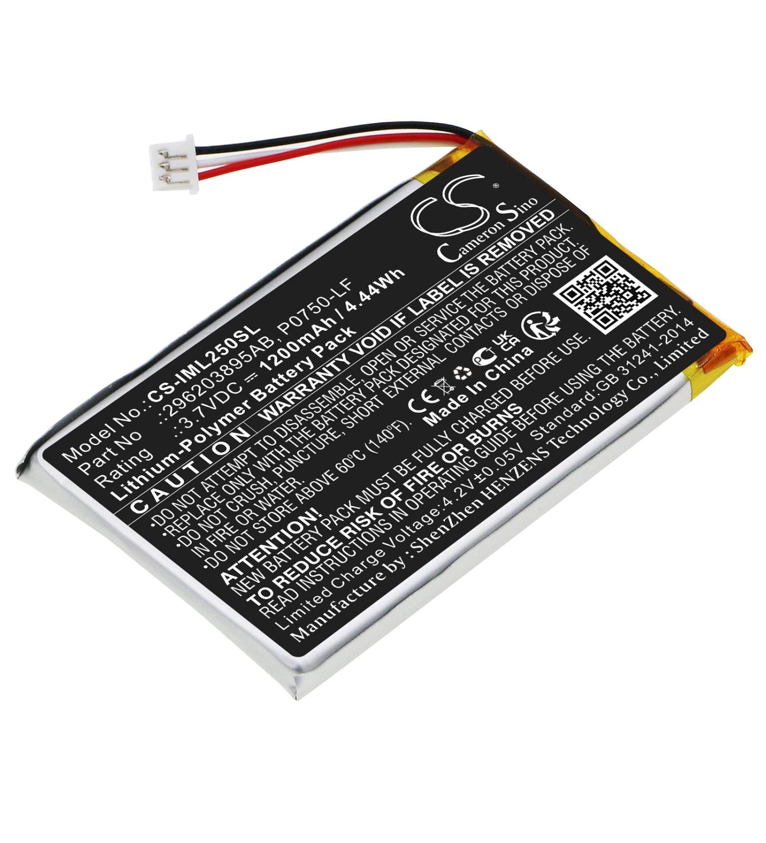 Buy 296203895AB P0750-LF 1200mAh Battery for Link 2500 - International Shipping available - Buy Online on GoSupps.com