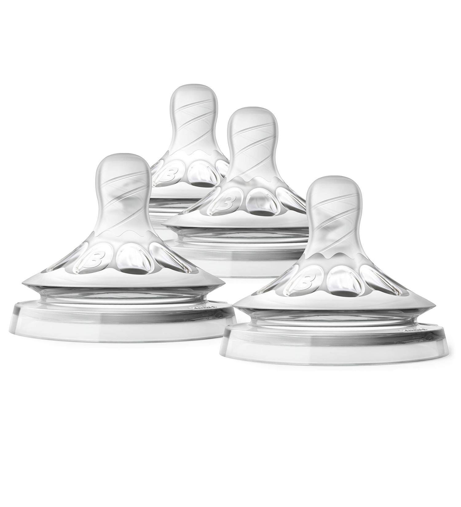 Philips Avent Natural Baby Bottle Medium Flow Nipple 3M+ 4-Pack - SCF653/43 - Buy Online on GoSupps.com