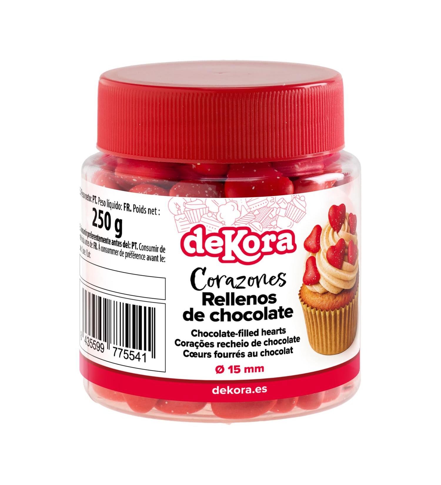 dekora C urs en Chocolat Rouge pour D coration 250 g D coration Comestible pour G teaux Cupcakes et Desserts de Saint-Valentin - Buy Online on GoSupps.com