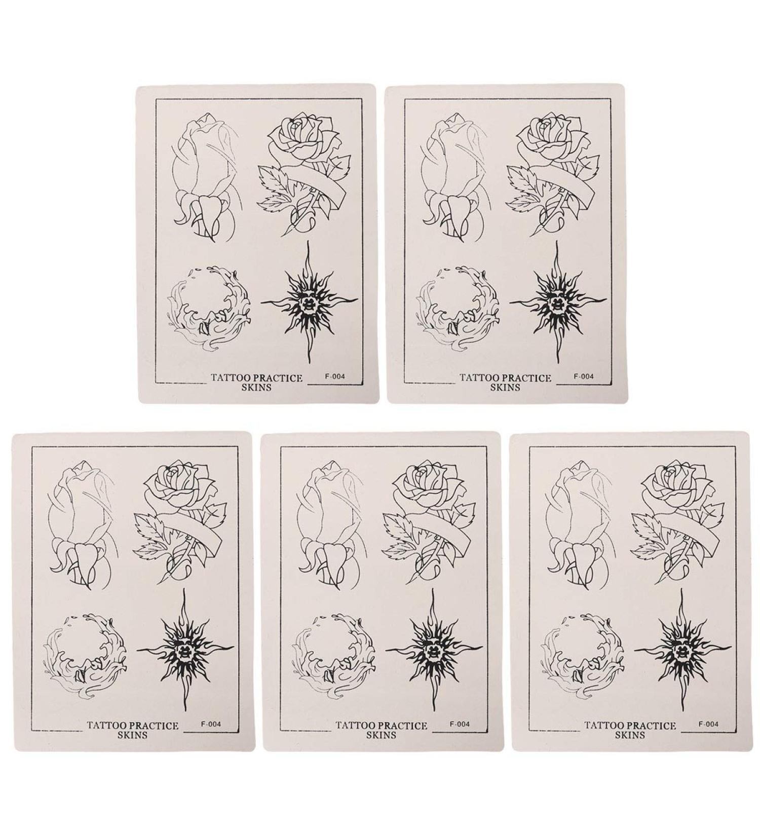 5pcs SUPVOX Rose Pattern Silicone Tattoo Practice Skin for Training - Buy Online on GoSupps.com