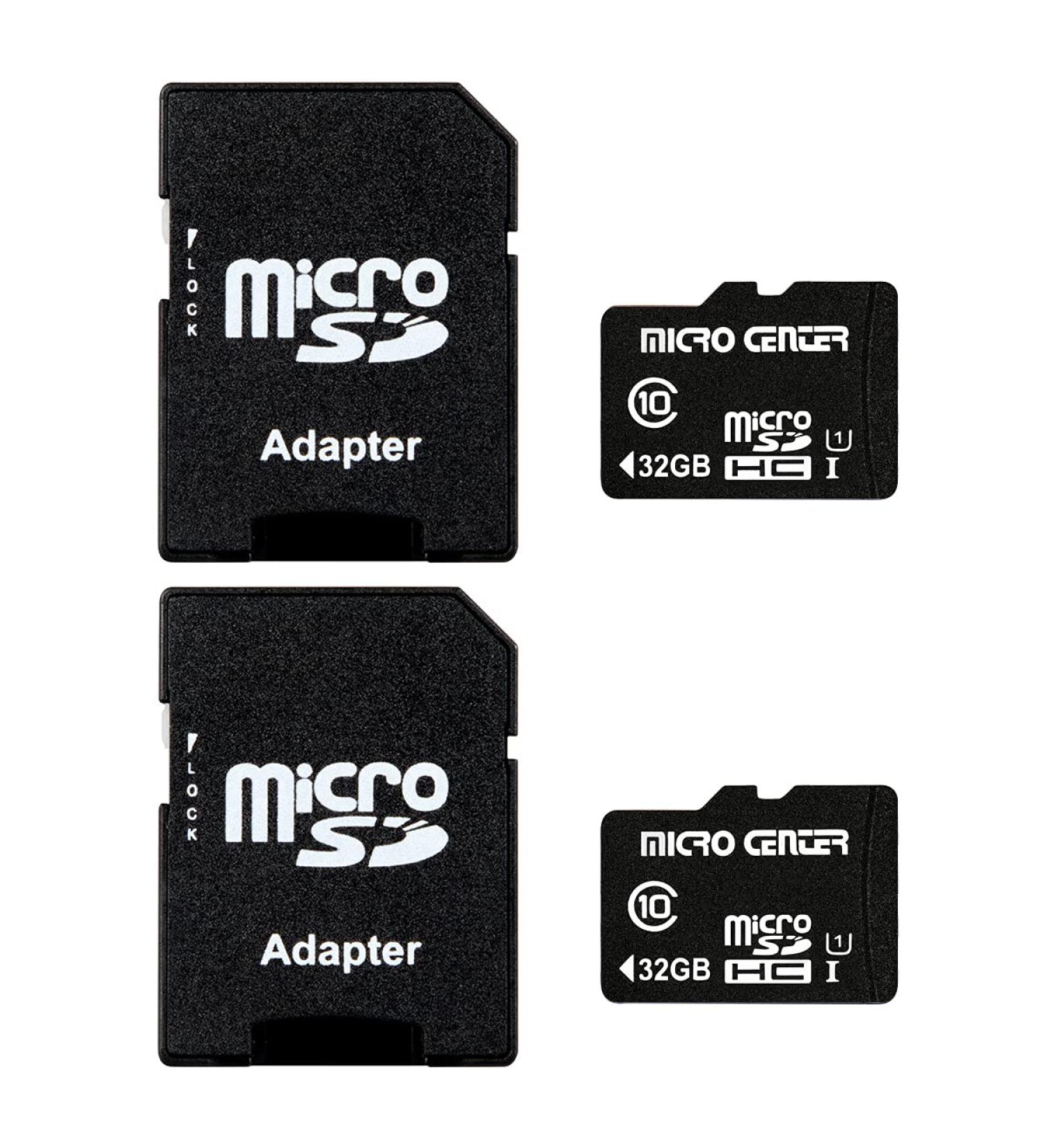 Micro Center 32GB Class 10 Micro SDHC Flash Memory Card with Adapter - 2 Pack - Buy Online on GoSupps.com