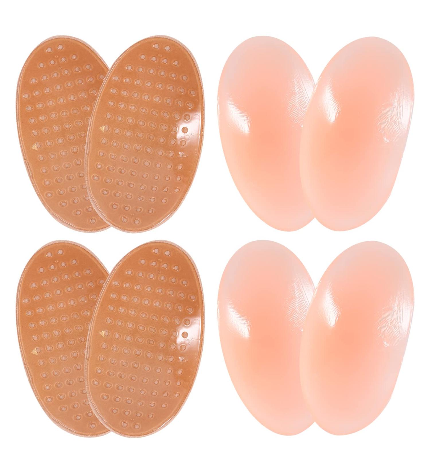 Iwowhero Non-Slip Silicone Shoulder Pads - 4 Pairs Self-Adhesive Push-Up Cushions for Dresses | Invisible Anti-Slip Upholstery 13x8x2.5cm - Perfect for International Shipping - Buy Online on GoSupps.com