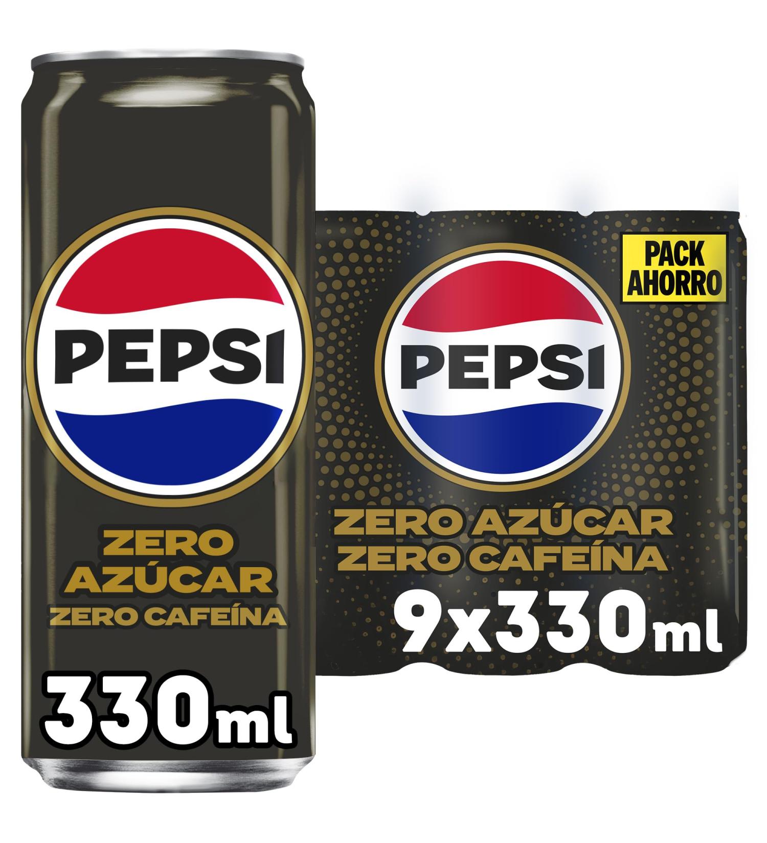 Pepsi Zero without caffeine Cola refreshment with zero sugar and zero calories set of 9 cans of 330 ml 2.97 liters in total - Buy Online on GoSupps.com