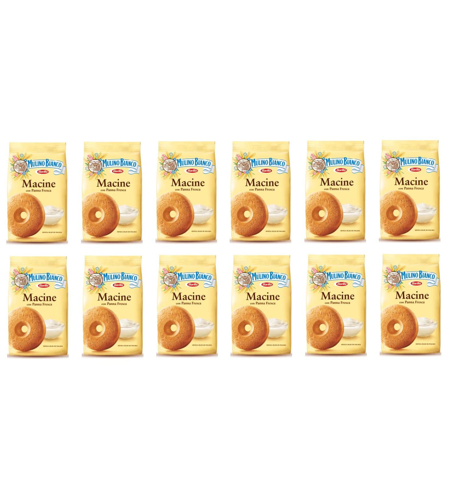  Mulino Bianco Pack of 12 Mulino Bianco macini with fresh cream palm oil free 300g - Buy Online on GoSupps.com