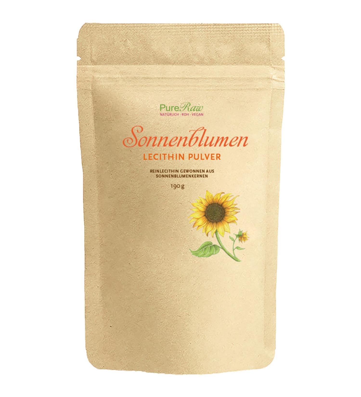 Buy Sunflower Lecithin Powder for Cooking & Baking | Vegan Emulsifier | Pureeraw 190g - Ideal for Healthy Recipes - Buy Online on GoSupps.com