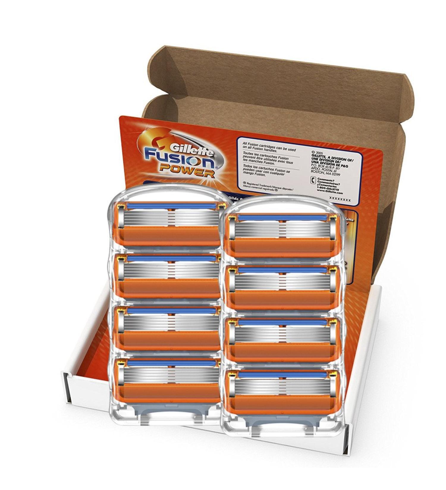 Buy Gillette Fusion Power Men's Razor Blade Refills - 8 Pack | International Shipping Available - Buy Online on GoSupps.com