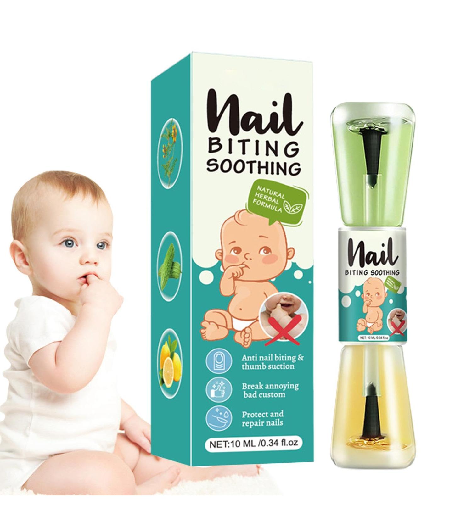 Buerfu Stop Nail Biting Polish | 10ml Anti-Biting Nail Polish Liquid Mild and Safe Nail Care Tool for Kids Adults Newborns and Teens - Buy Online on GoSupps.com
