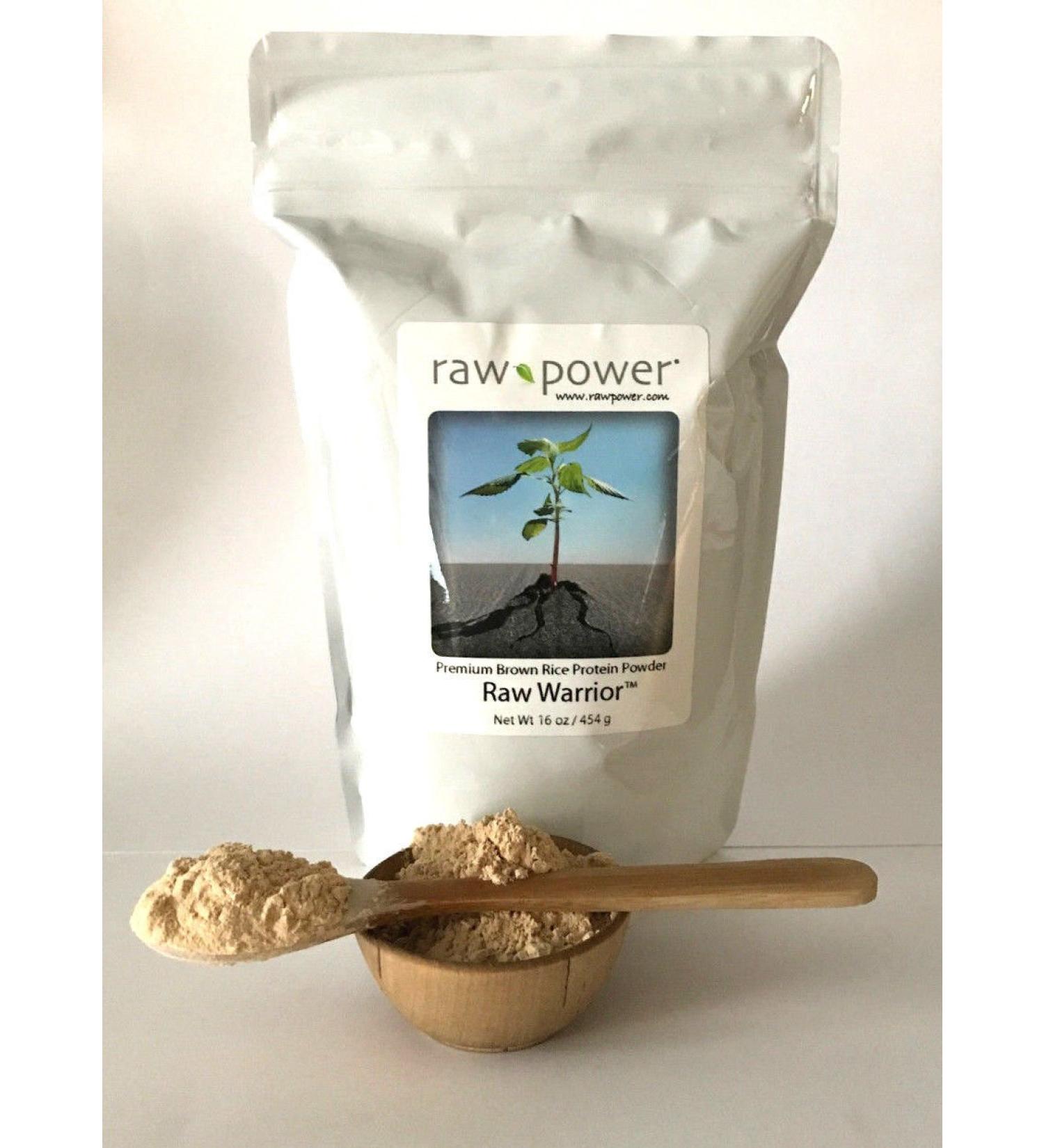 Raw Warrior Brown Rice Protein Powder, Raw Power (16 oz, Premium)