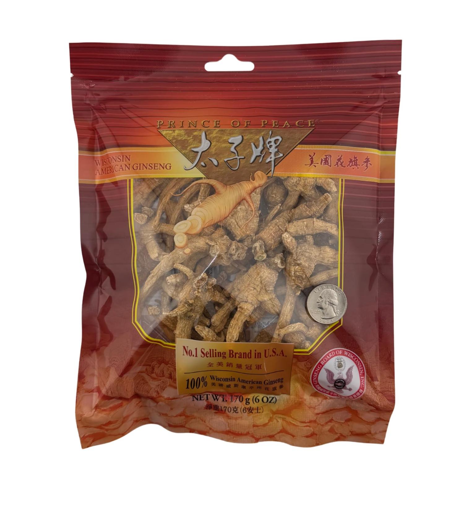 Prince Of Peace American Wisconsin Ginseng Roots Uncut Original Natural Form Preserved 6oz 1pack - Buy Online on GoSupps.com