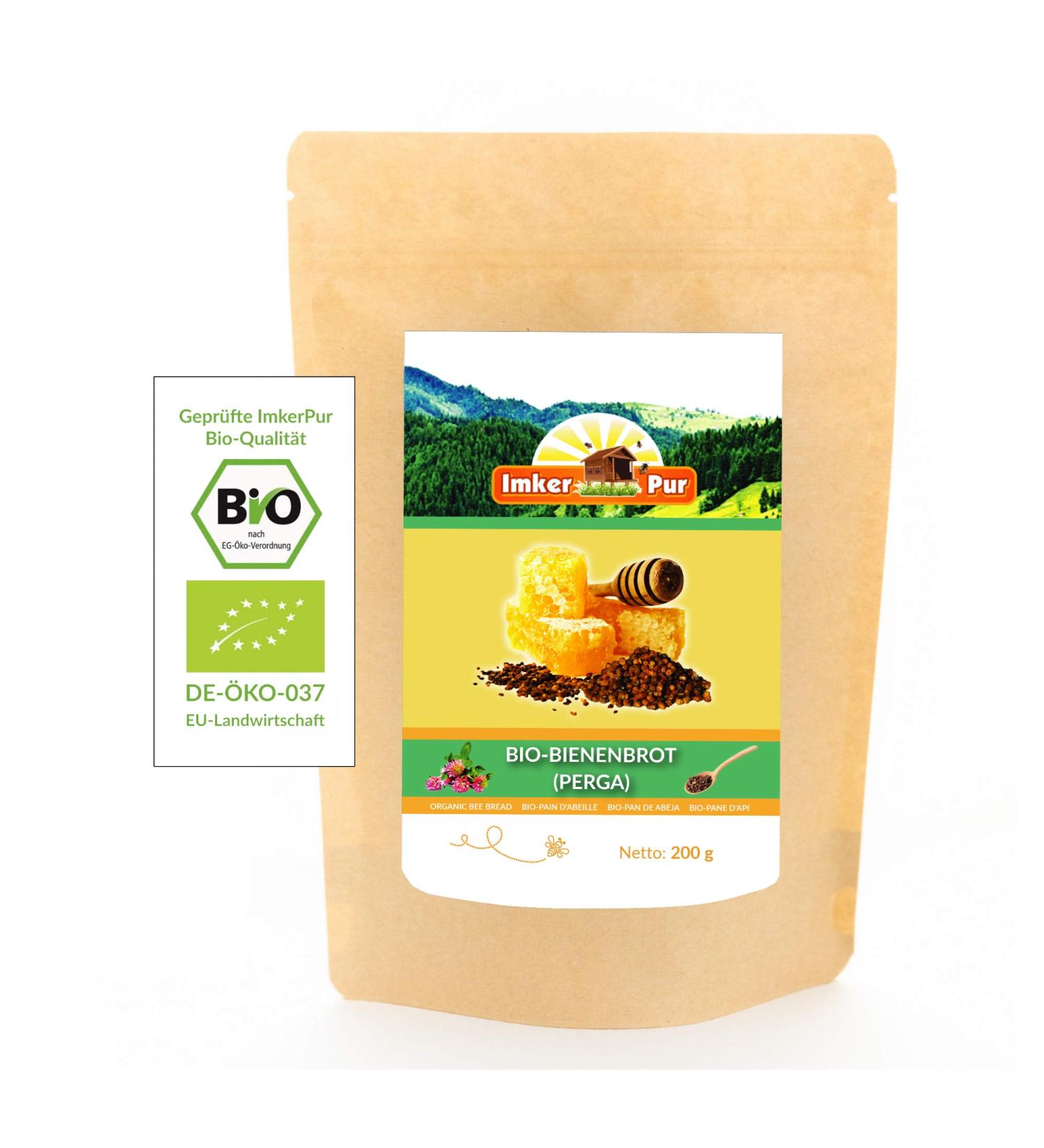 Organic Bee Bread (Perga) - ImkerPur | 200g Residue-Free Fermented Flower Pollen - Buy Online on GoSupps.com
