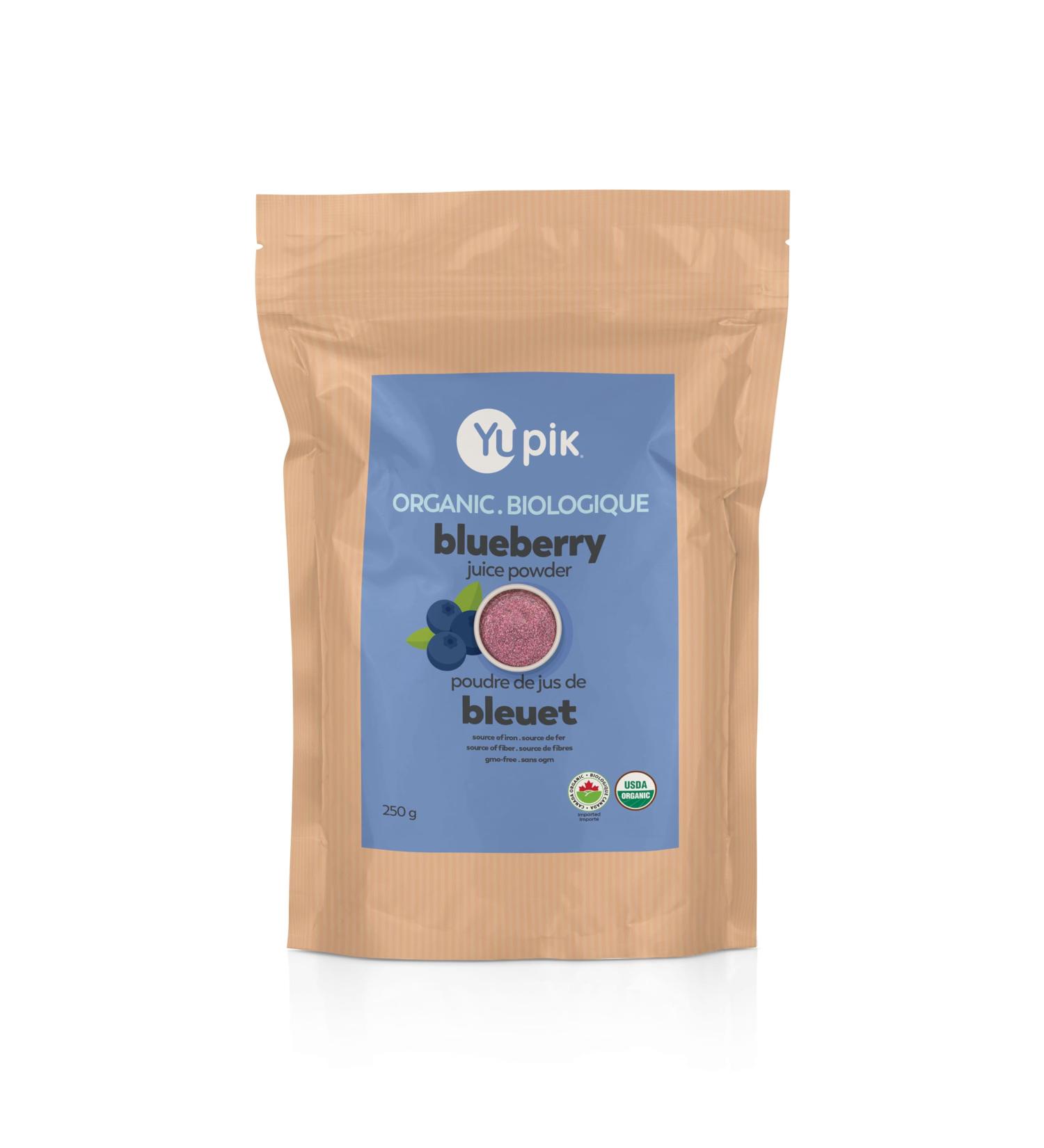 Yupik Organic Blueberry Juice Powder Non-GMO Gluten Free Superfood 250g 250 g (Pack of 1) - Buy Online on GoSupps.com