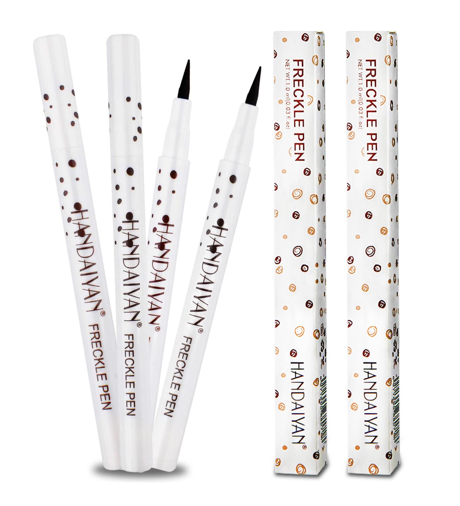 Witcrskm Freckle Pen Duo Pack - Chestnut & Dark Brown | Natural-Looking Fake Freckles Kit | Waterproof & Long-Lasting Faux Freckle Makeup - Buy Online on GoSupps.com