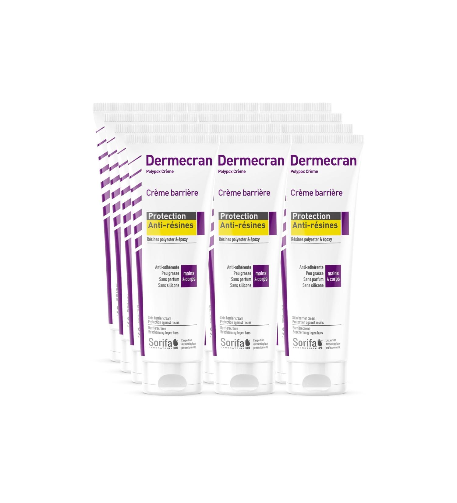  SORIFA Pack of 12 Derm cran Barrier cream - ANTI-RESIN protection POLYESTER EPOXY Hands and body High tolerance - 125 ml tube. - Buy Online on GoSupps.com