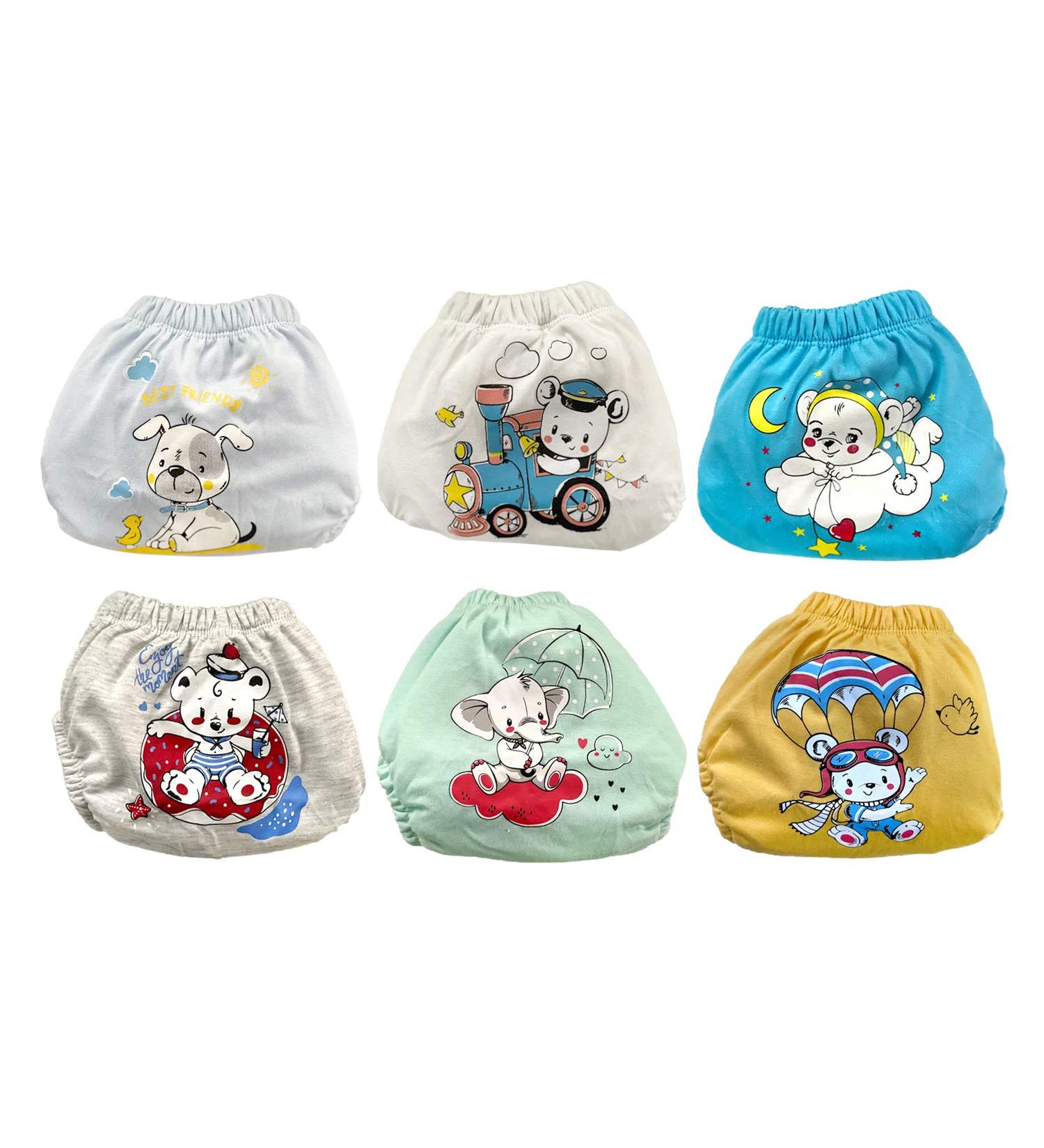 Ozyol trainer pants for dropping patch training 6 -pack - reusable learning diapers baby underwear for cleaning toilet training 80 Bear