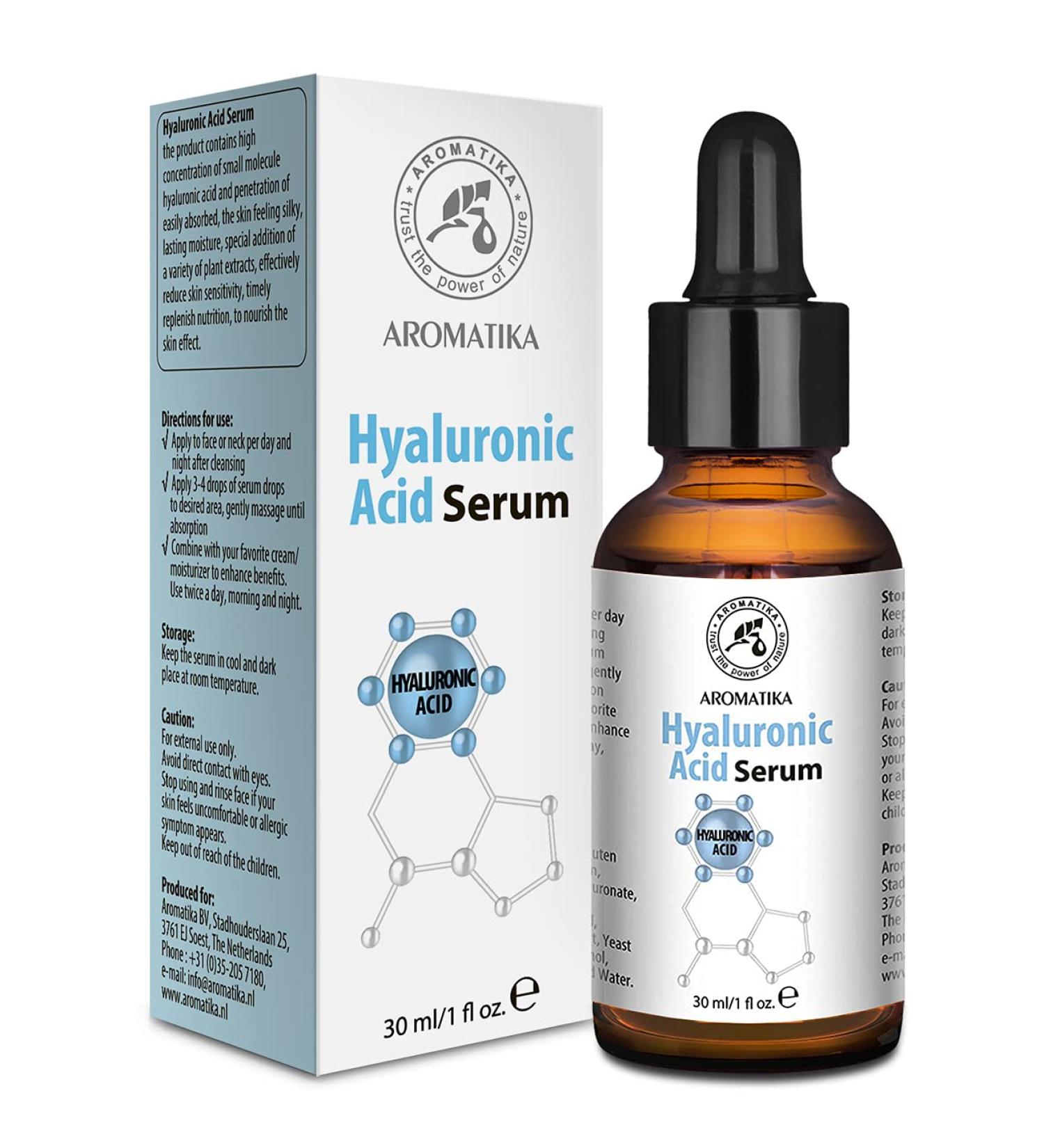 Hyaluronic Acid Skin Serum 1.0 oz - Anti-Aging Face & Skin Care - All Skin Types - Moisturizing Glass Bottle - Buy Online on GoSupps.com