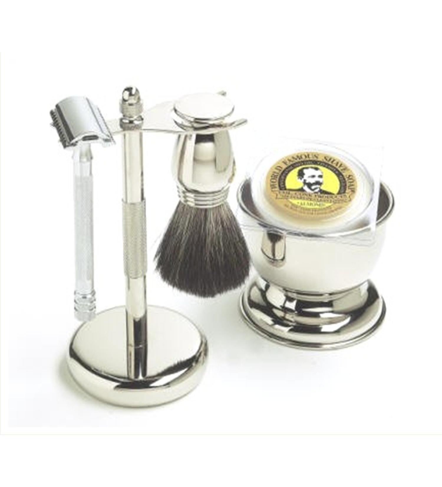 Colonel Ichabod Conk 5pc Chrome Safety Razor Shave Set | Premium Shaving Kit for Ultimate Grooming Experience - International Shipping Available - Buy Online on GoSupps.com