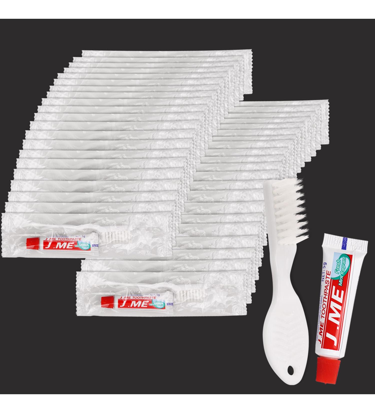 Disposable Mini Toothbrushes with Toothpaste - 30 Pack Individually Packaged for Travel Hotels Nursing Homes & More - Buy Online on GoSupps.com
