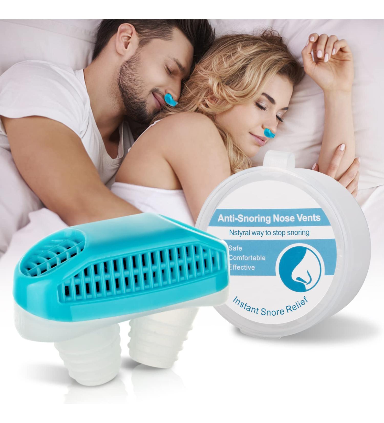 2 in 1 Nasal Vents Clip for Snoring - Anti-Snoring Device for Men and Women - CPAP Users - Blue - Buy Online on GoSupps.com