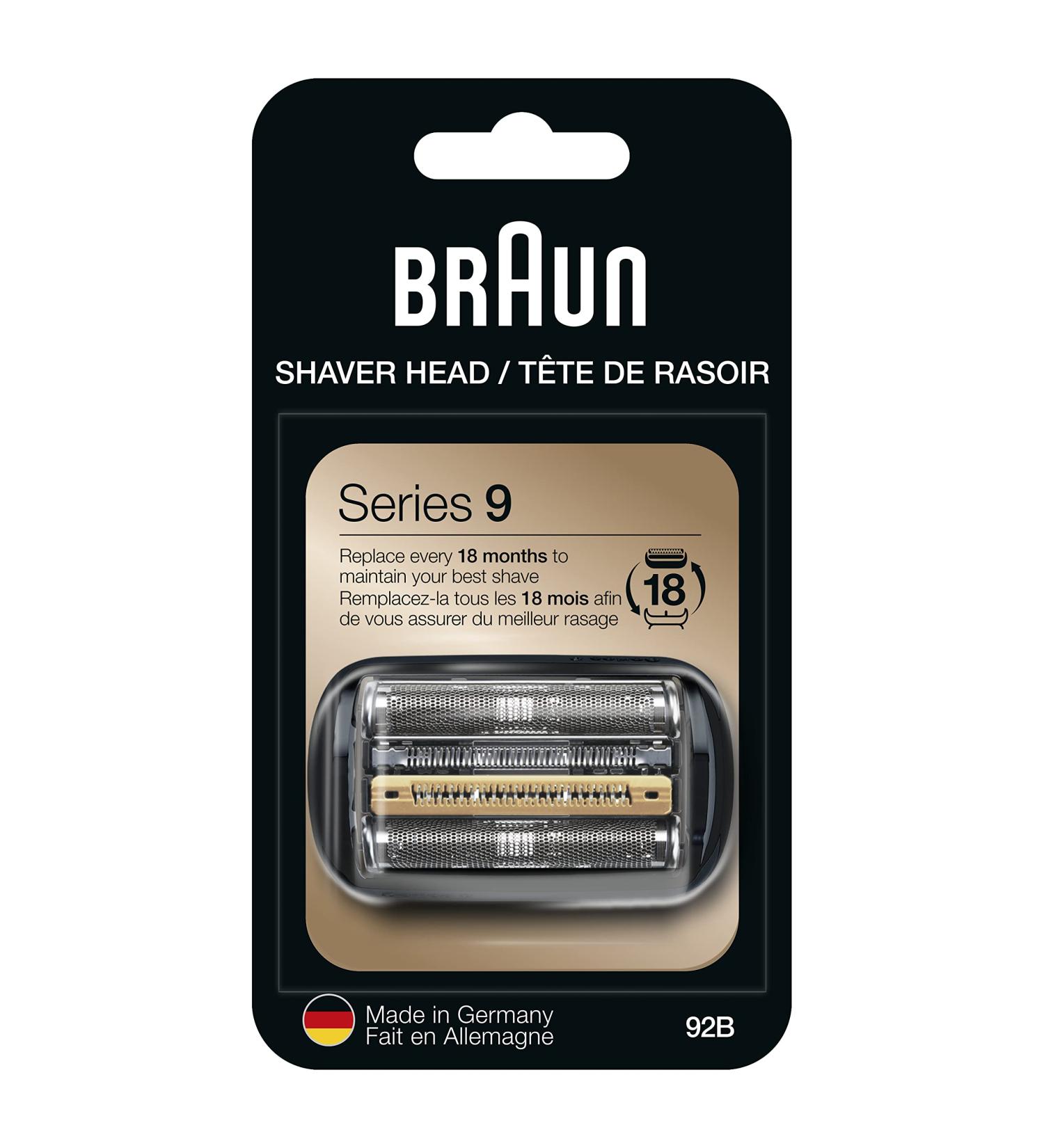 Braun 92B Black Electric Shaver Head Replacement Part for Series 9 Razors - Men's 92B Replacement Head - Buy Online on GoSupps.com