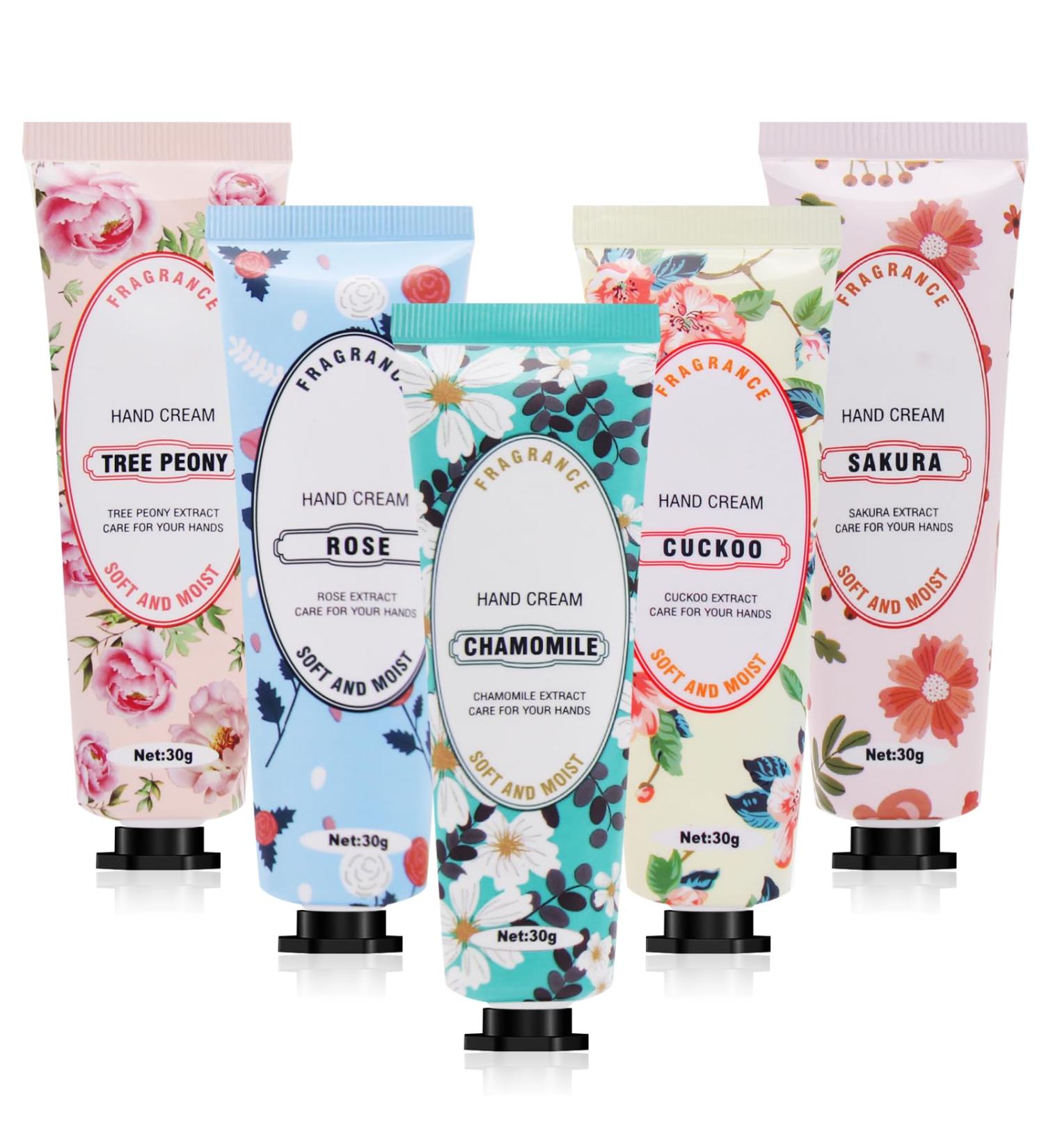 Fengyang Set of 5 Mini Hand Lotion Hand Creams for Women Gift Set Hand Cream Set Moisturizing Hand Cream for Women (Floral) - Buy Online on GoSupps.com