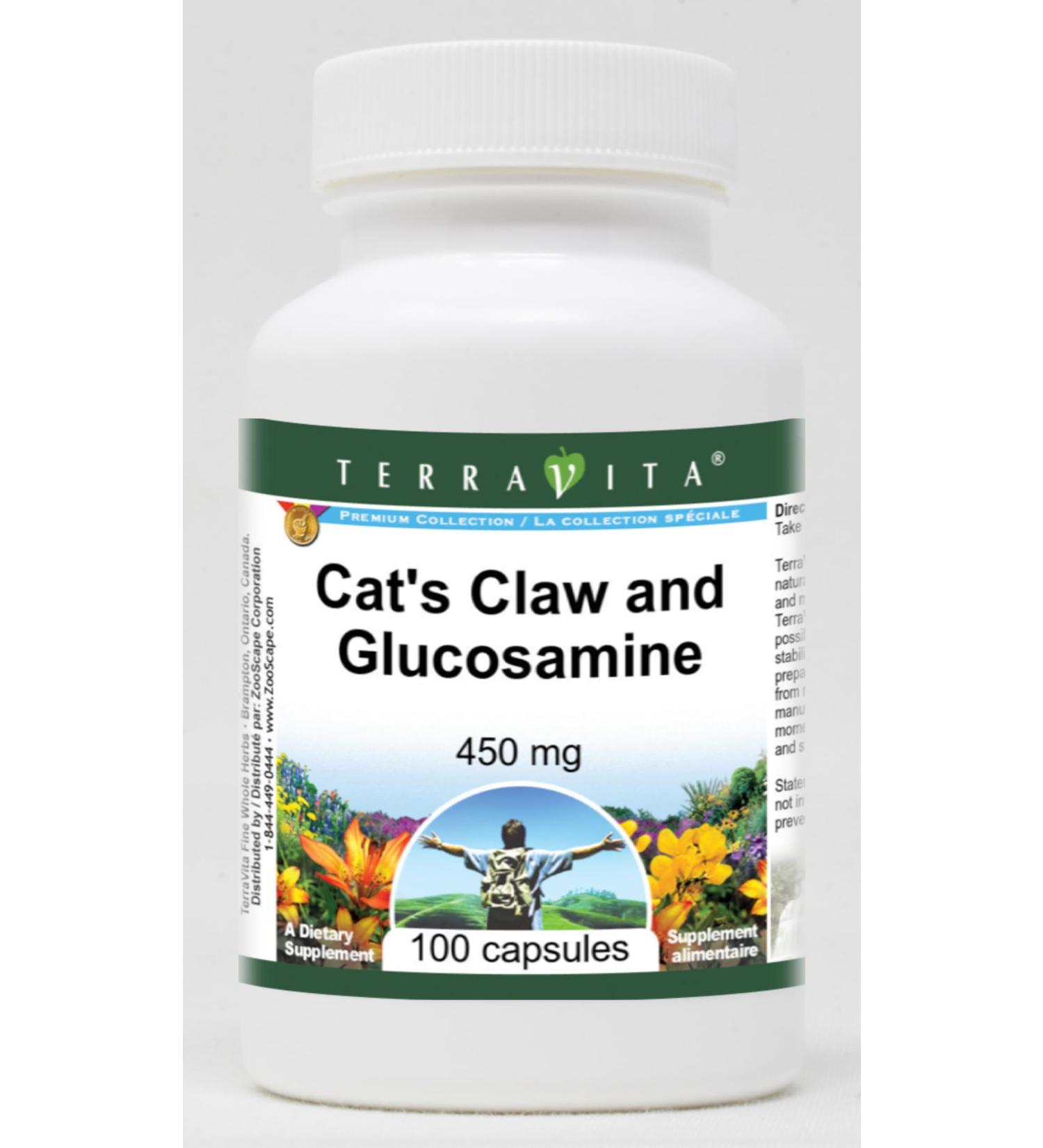 Cat's Claw and Glucosamine - 450 mg (100 Capsules ZIN: 511964) - 3 Pack - Buy Online on GoSupps.com