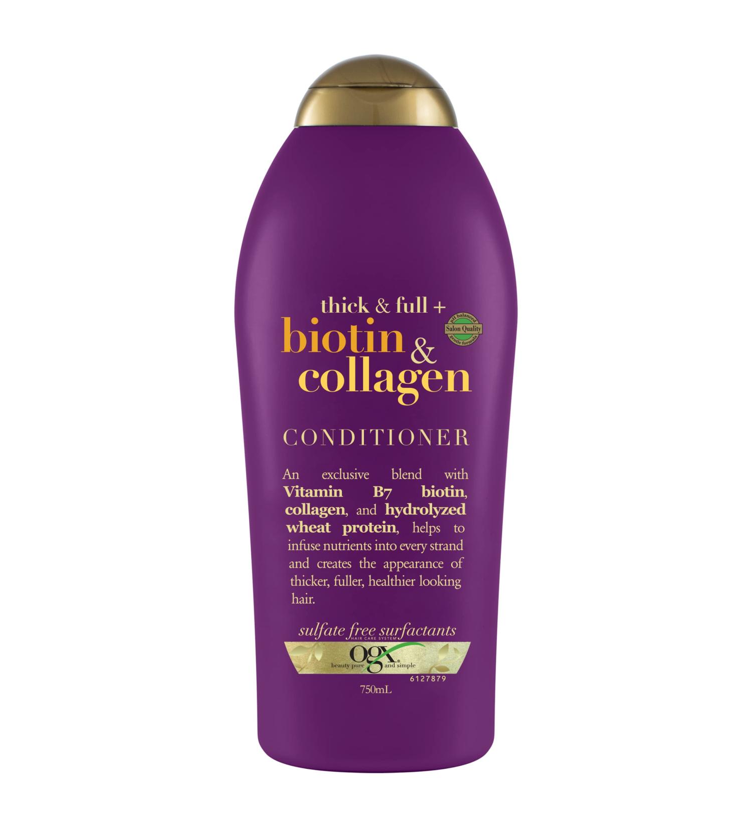 OGX Thick & Full + Biotin & Collagen Conditioner 25.4 Fl Oz - Salon Size, Pack of 1 - Buy Online on GoSupps.com