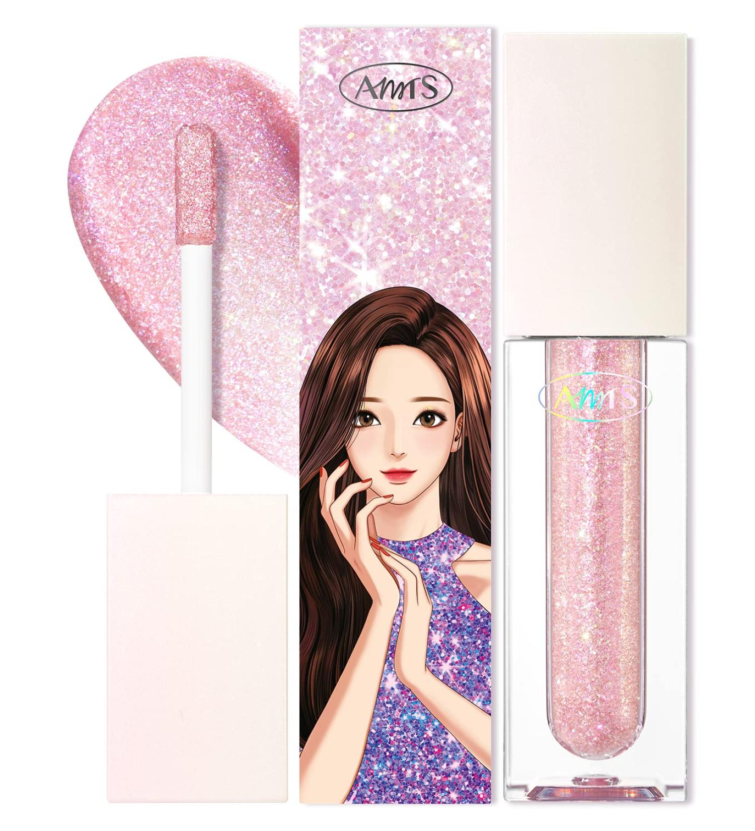 AMTS True Beauty Liquid Glitter Eyeshadow - Vegan Korean Makeup for Shimmering Eyes - Kbeauty Highlighter - KDrama Inspired (05 Hotbeam) - Buy Online on GoSupps.com