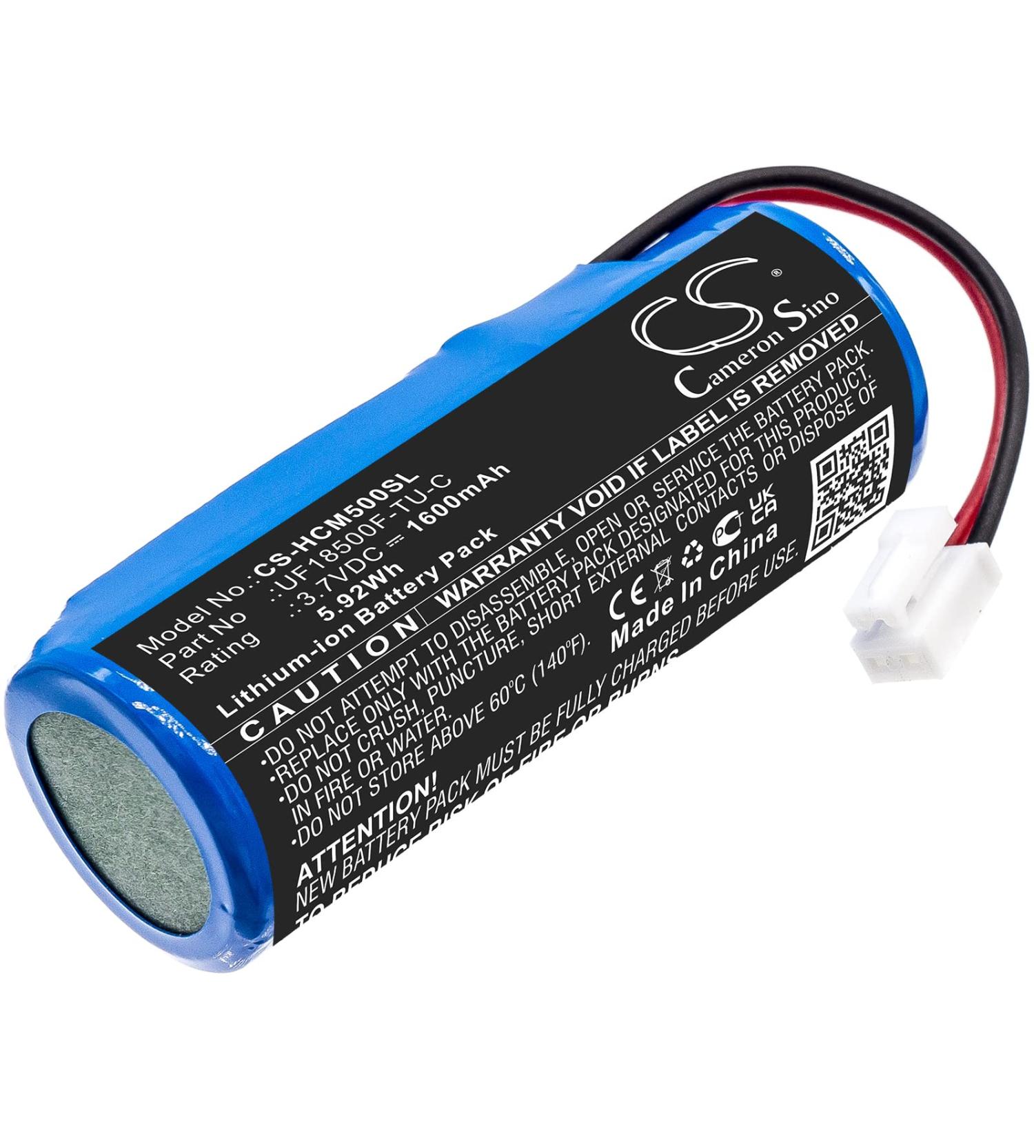 Replacement Battery UF18500F-TU-C for CM-N3000 CM-N4000 CM-N4800 Hada Crie Hada Crie CM-N5000 3.7V/1600mAh