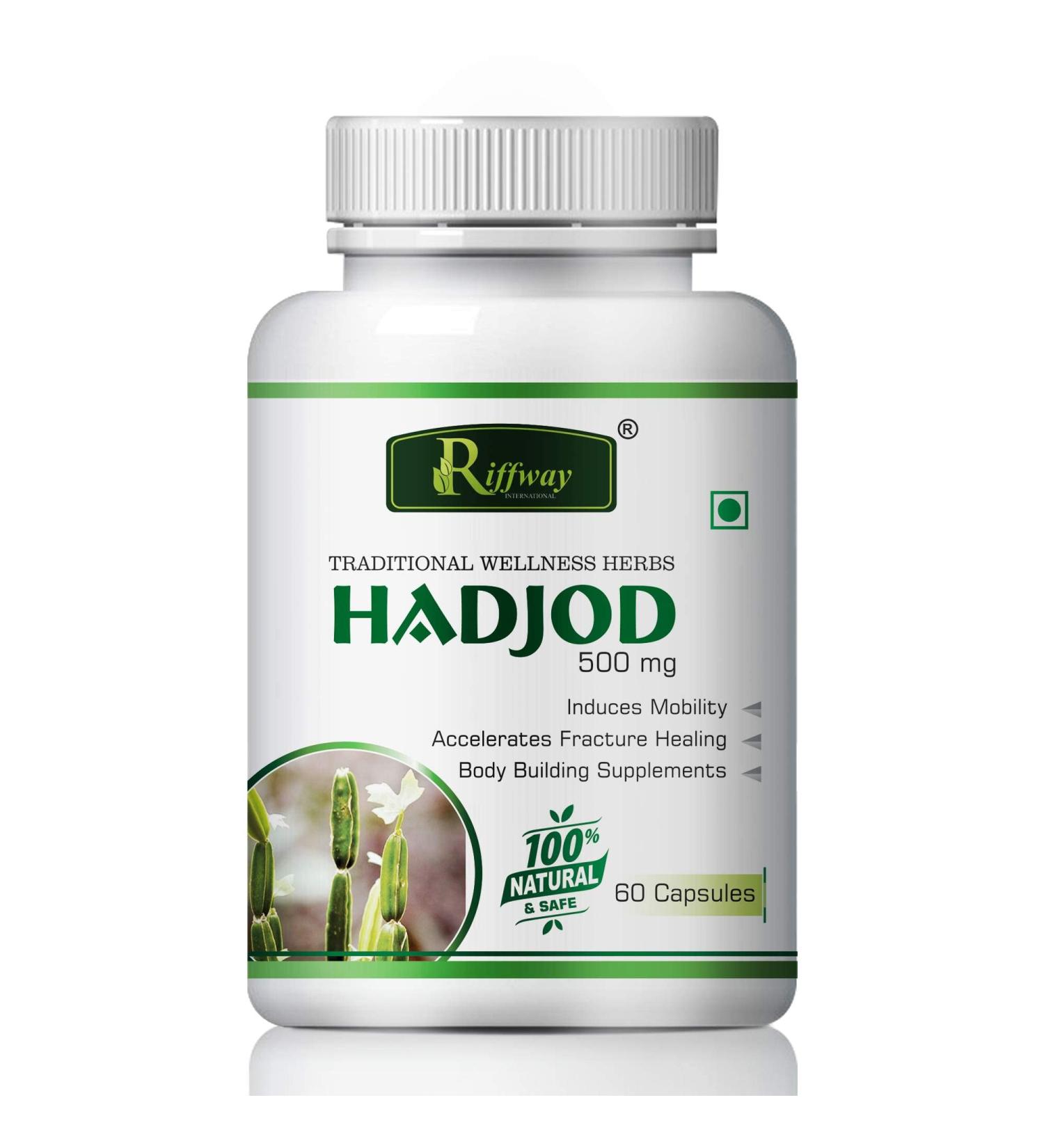 Riffway Hadjod Capsule: Bone & Joint Wellness Tablets - 60 Capsules - Buy Online on GoSupps.com