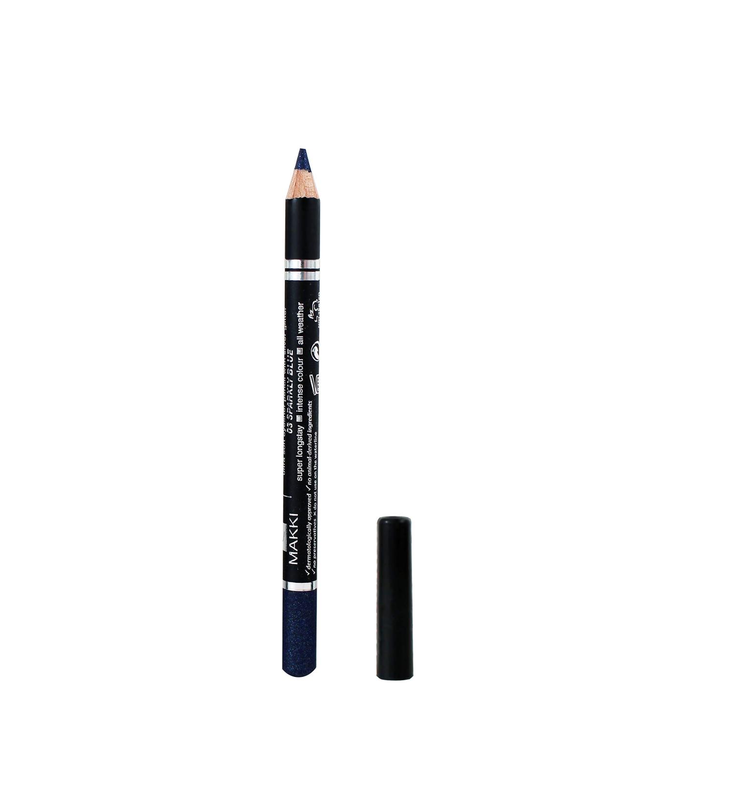  Makki Sparkling blue eye pencil 03 with shimmering silver glitter - Buy Online on GoSupps.com