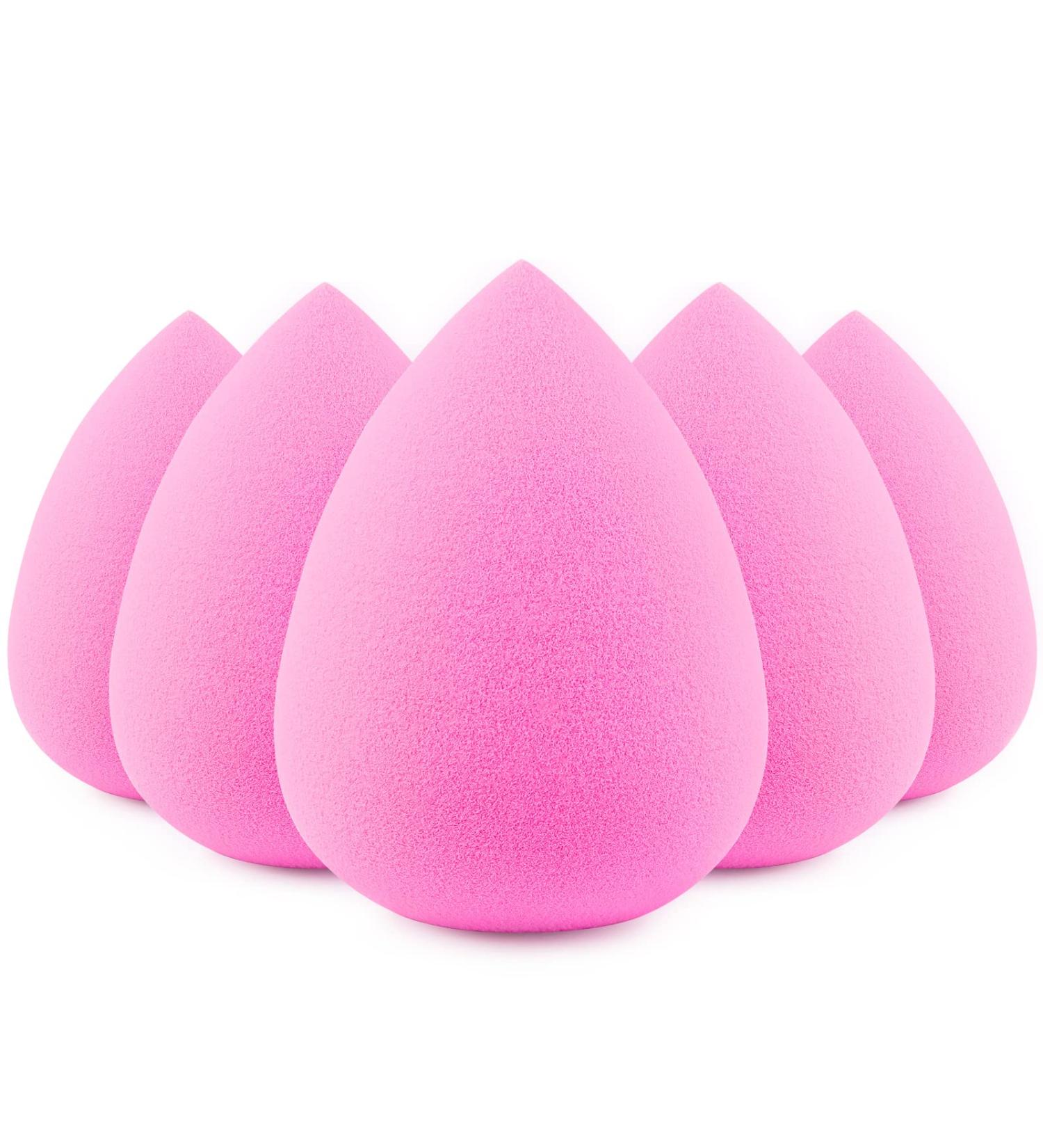 BEAKEY 5 Pcs Paw Paw Makeup Sponge Set for Flawless Blending - Latex Free Beauty Sponge for Liquid, Cream, and Powder Makeup - Pink - Buy Online on GoSupps.com