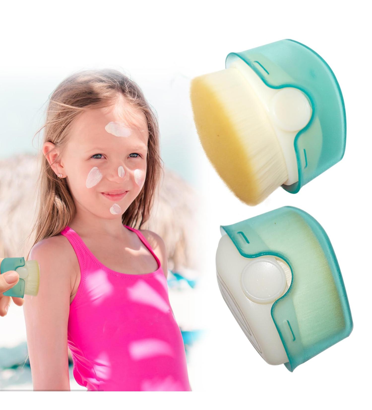 Buy Sunscreen Applicator for Kids - 2 Pack BPA-Free Sunblock Buddy Brush with Protective Caps | Skin-Friendly Sun Cream for Babies - Buy Online on GoSupps.com