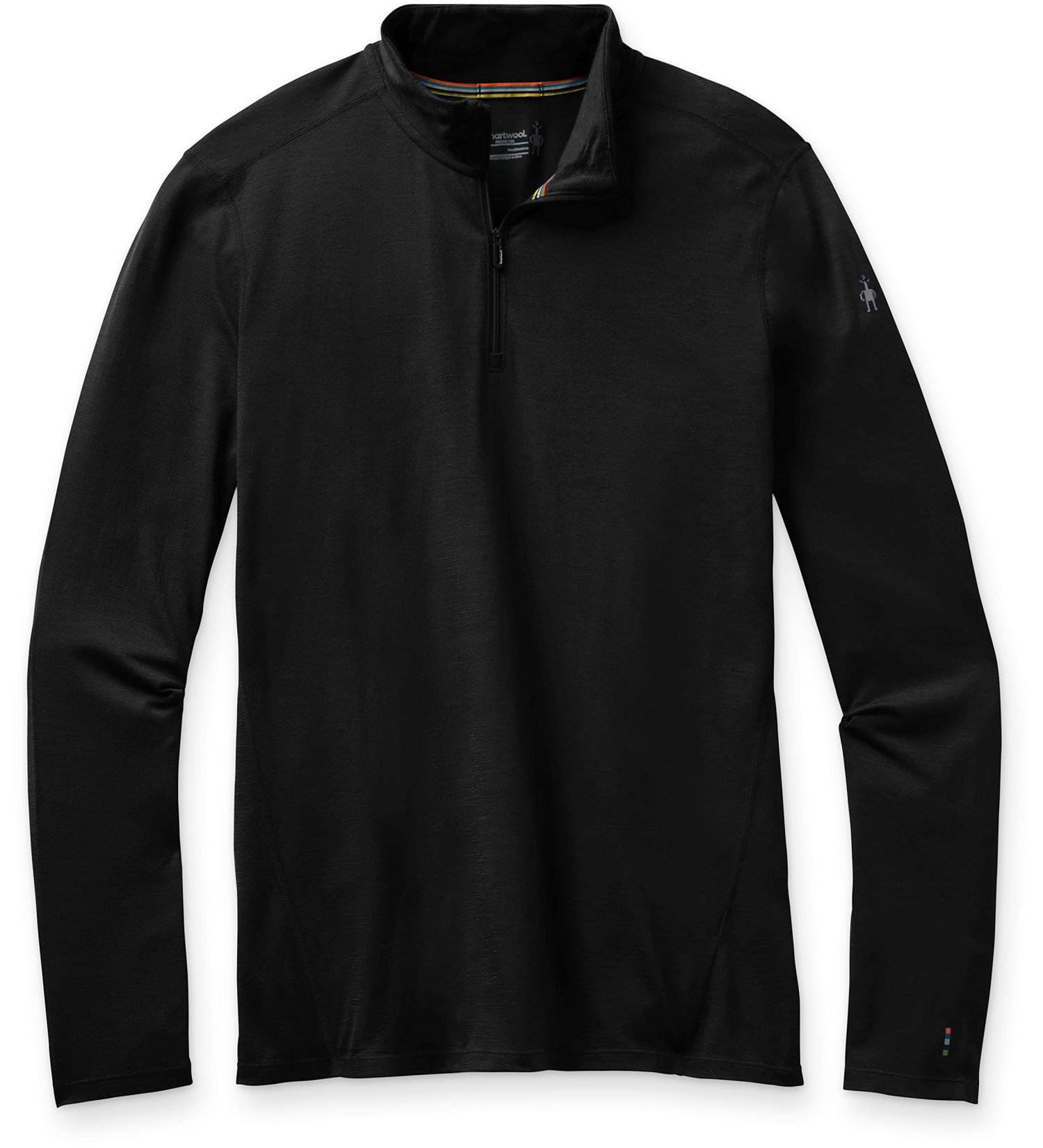 Smartwool Men's Merino 150 Base Layer 1/4 Zip - Medium, Black - Buy Online on GoSupps.com