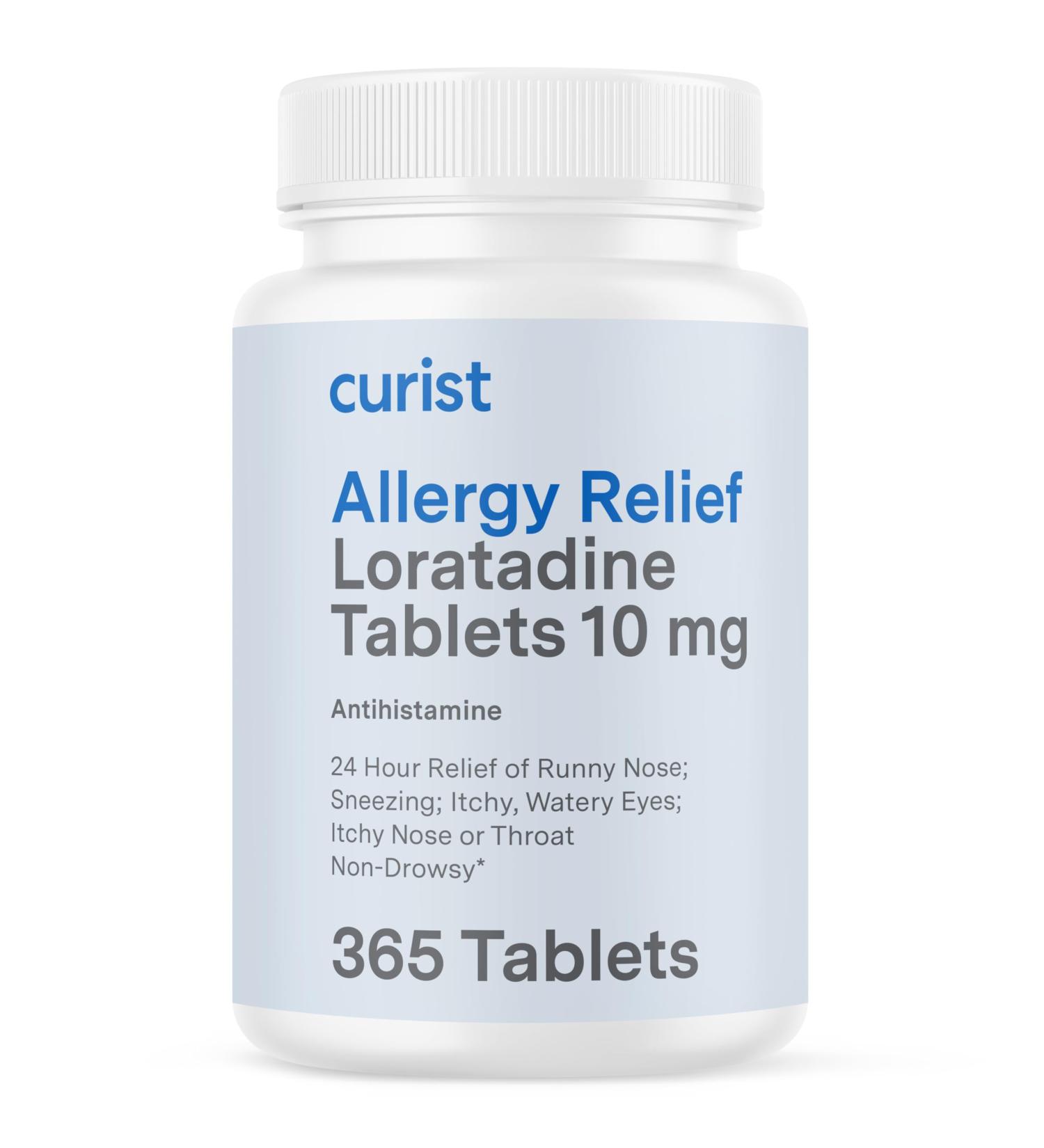 Curist Loratadine 10mg - 365 Count Non-Drowsy Allergy Relief Tablets | 24-Hour Antihistamine for Runny Nose Itchy Eyes & Sneezing - Best Allergy Medicine for Adults - Buy Online on GoSupps.com