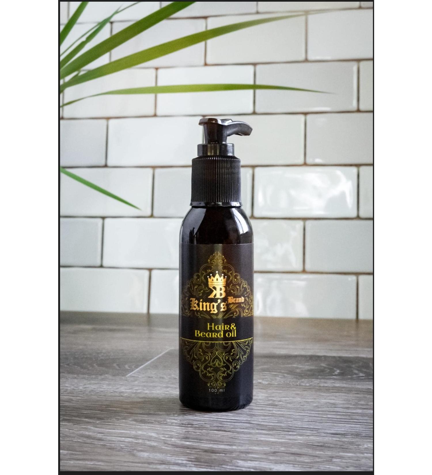 King's Brand Hair & Beard Oil Premium Professional Quality with Aloe Vera Extract 3.38 OZ