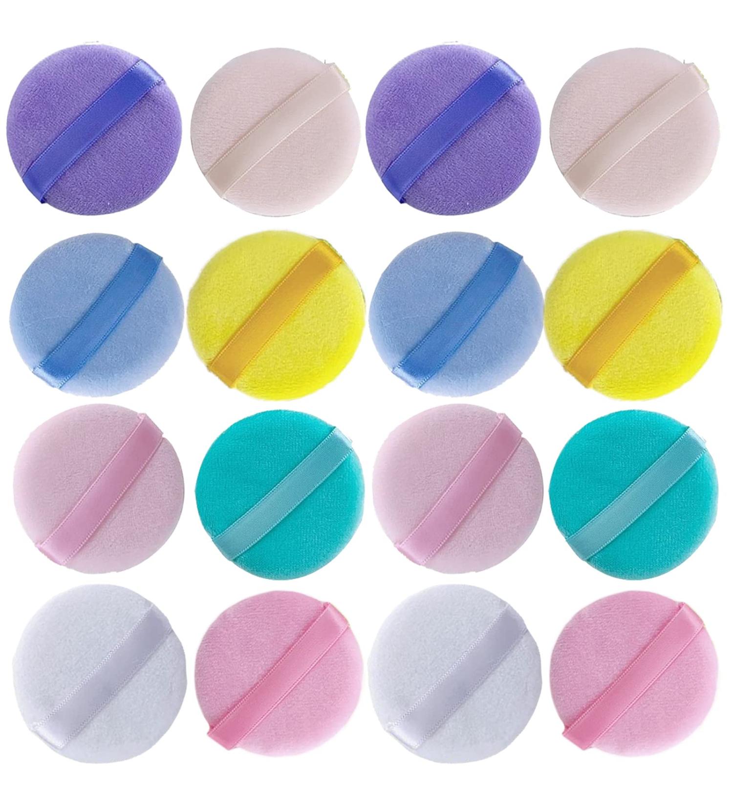 20 Pieces Pure Cotton Powder Puff Cosmetic Powder Puff Washable Foundation Puffs Soft Furry Makeup Tool for Women Girls Body Powder Loose Powder Mineral Powder 2.28 Inch Multicolor - Buy Online on GoSupps.com