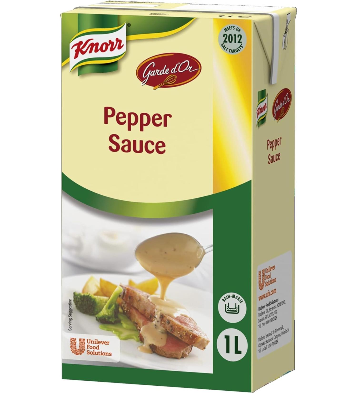 Knorr Garde d'Or Pepper Sauce Ready to Use 1 Litre Carton ready to use. - Buy Online on GoSupps.com
