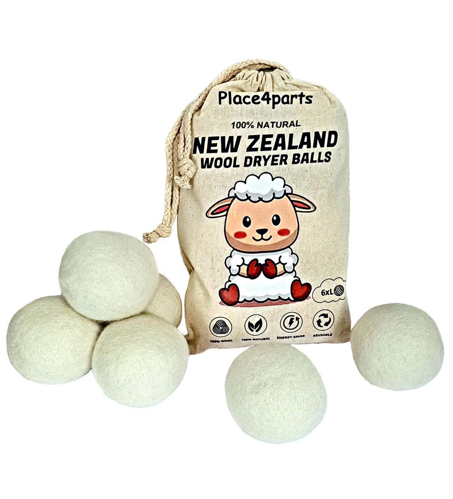 Wool Dryer Balls Quicker Drying Reduces Wrinkles and Ironing Replaces Fabric Softener 6 Large New Zealand Wool Balls Lasts More Than 1000 Loads - Buy Online on GoSupps.com