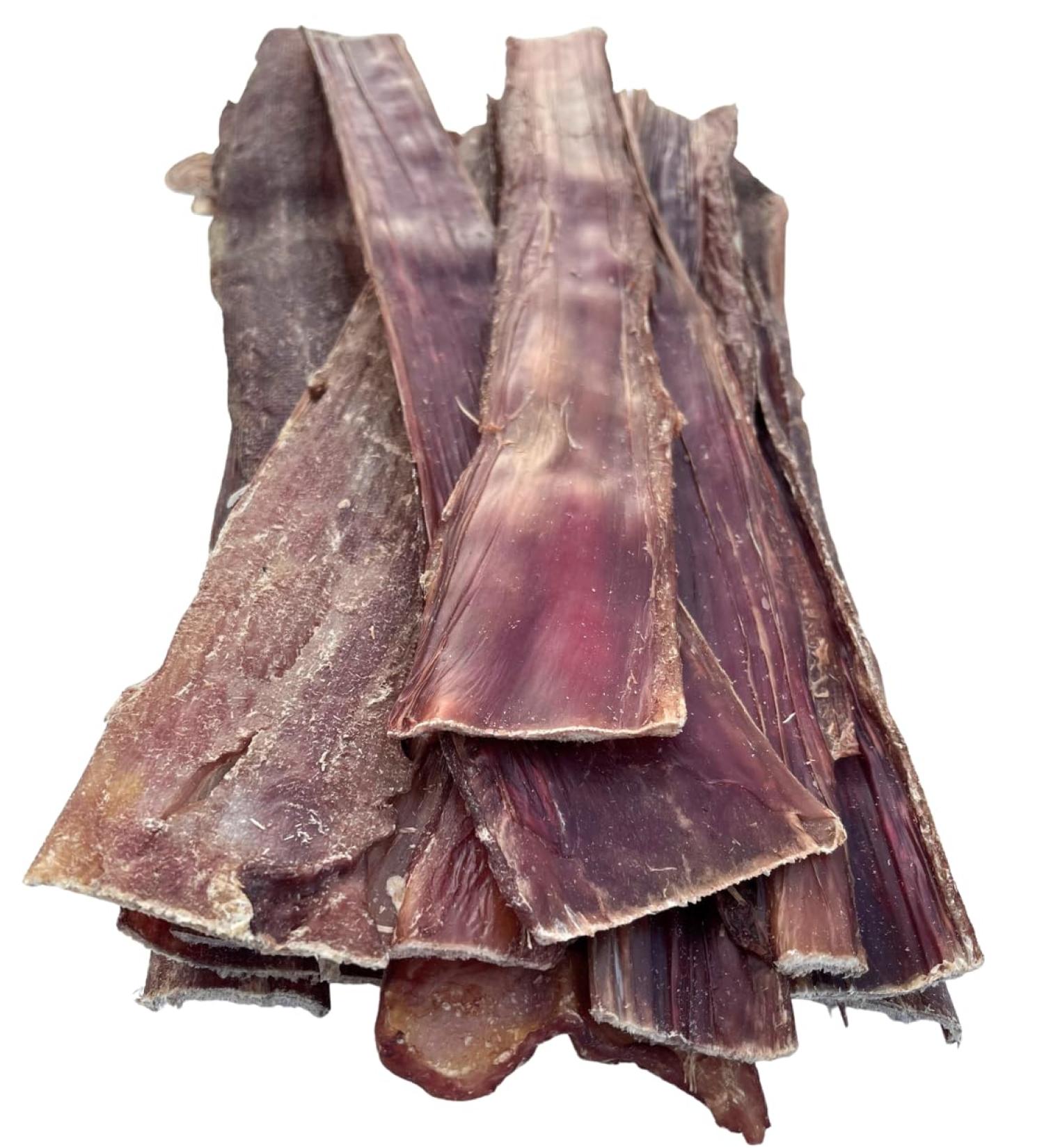 Beef Esophagus Chips for Dogs - Beef Jerky Dog CHEW Treats - (12 INCH 15 Pack Approx. 448 Grams) - Single Ingredient Beef Esophagus - 100% Natural - Rich in GLUCOSAMINE and CHONDROITIN - Buy Online on GoSupps.com